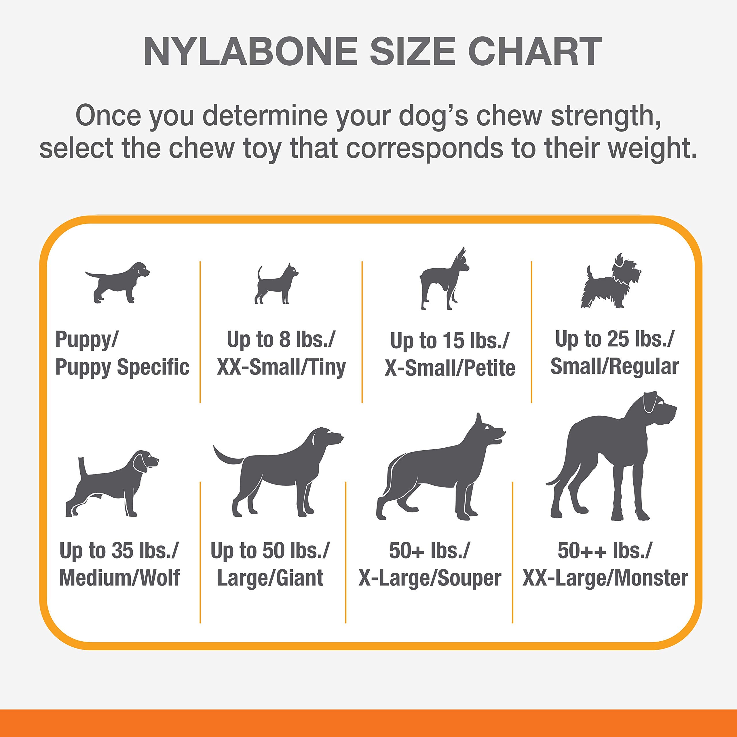 Nylabone Moderate Chew Flexi Chew Bone Peanut Butter & Bacon XX-Small/Tiny (2 Count)