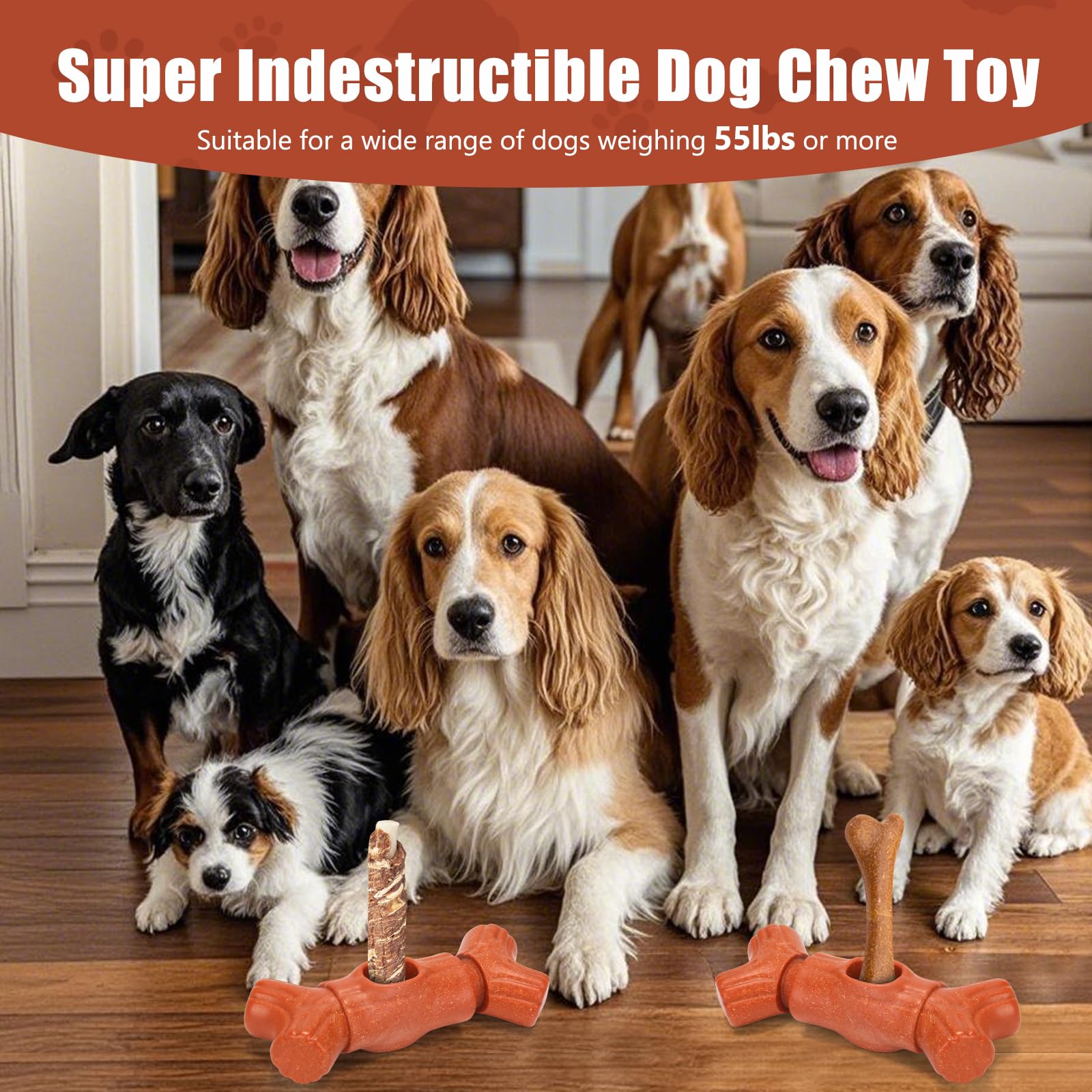 Gearroot Bully Stick Holder For Dogs,Interactive Dog Bone Holder Safety Device To Prevent Choking Fits Various Bone Sticks, 2 Pa
