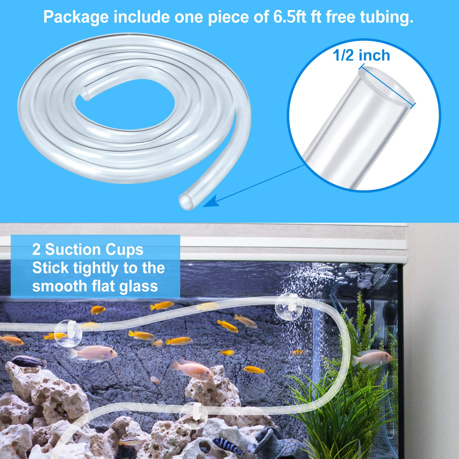 Cwkj Fountain Pump, 550Gph (40W 2200L/H) Submersible Water Pump, Durable Outdoor Fountain Water Pump With 6.5Ft Tubing (Id X 1/2-Inch) For Aquarium, Pond, Fish Tank, Water Pump Hydroponics, Backyard