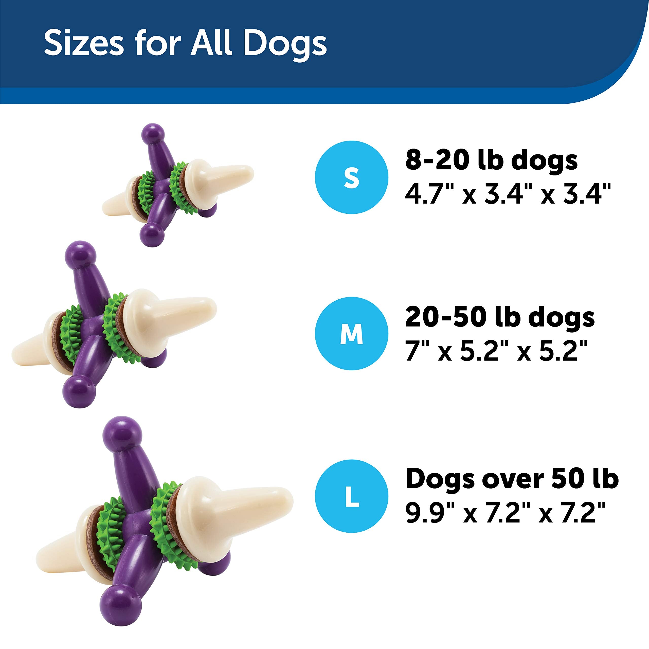 Petsafe Busy Buddy Treat Holding Jack Dog Toy - Strong Chewers - Challenging - Treat Rings Included - Small