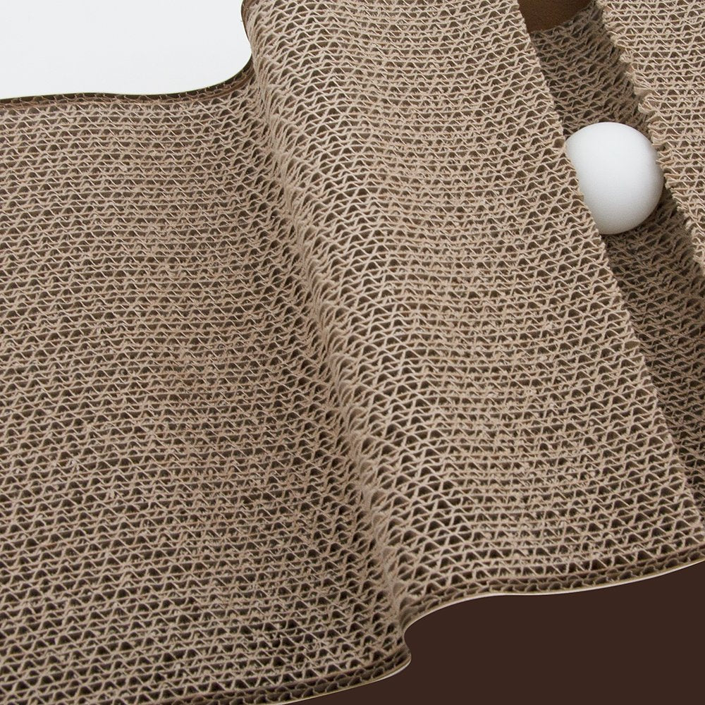 Best Pet Supplies Cat Scratcher Refill Pads - Durable Cardboard, Cat-Shape, Model CTM-06, Interactive Lounger for Active Play