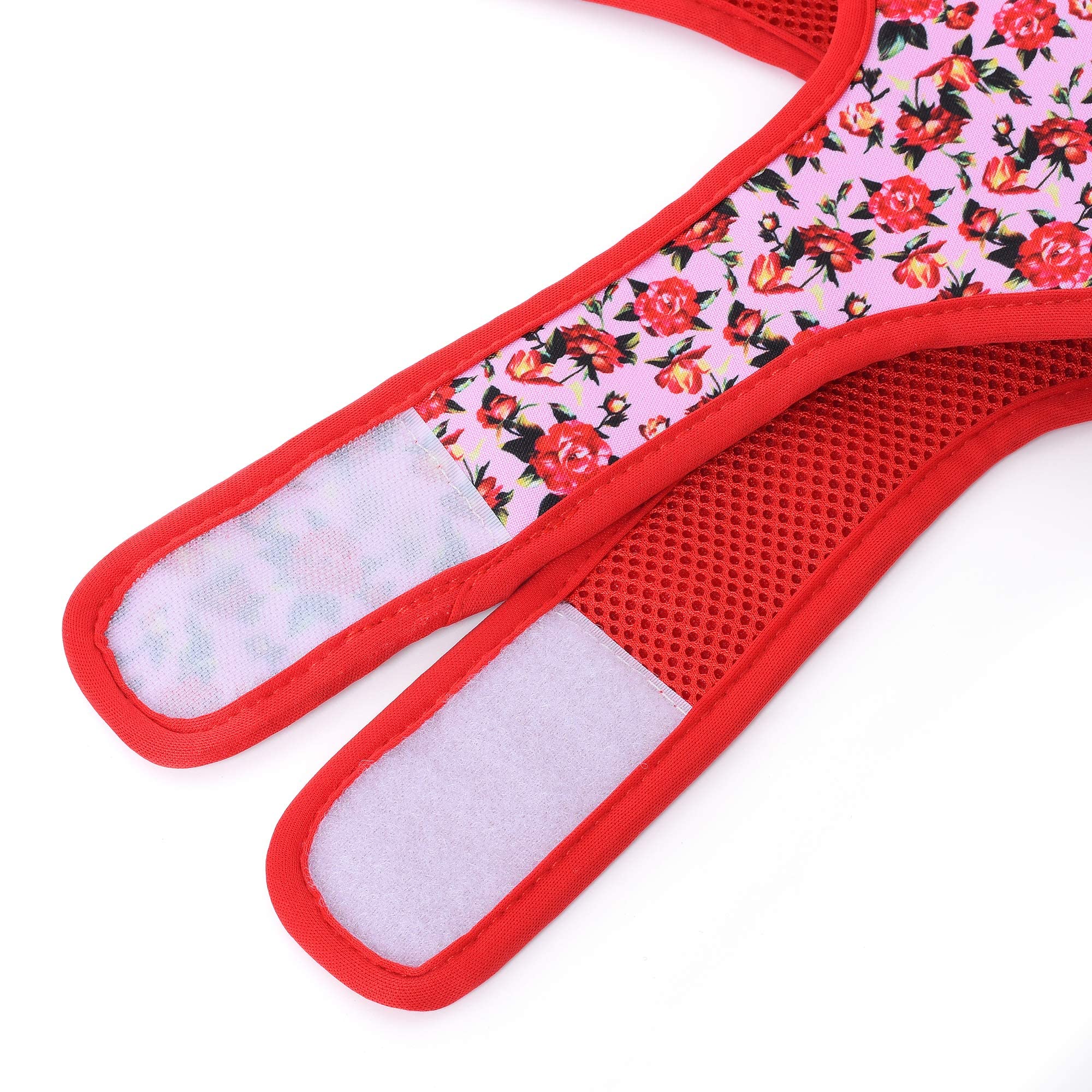 Mile High Life | Easy Get On Air Mesh Vest Harness | Spring Floral Collection | Adjustable Easy Closures Both Neck And Chest |20 Lbs Small Dogs & Cats | Peony Rose | Xs Chest Size (14'-16')