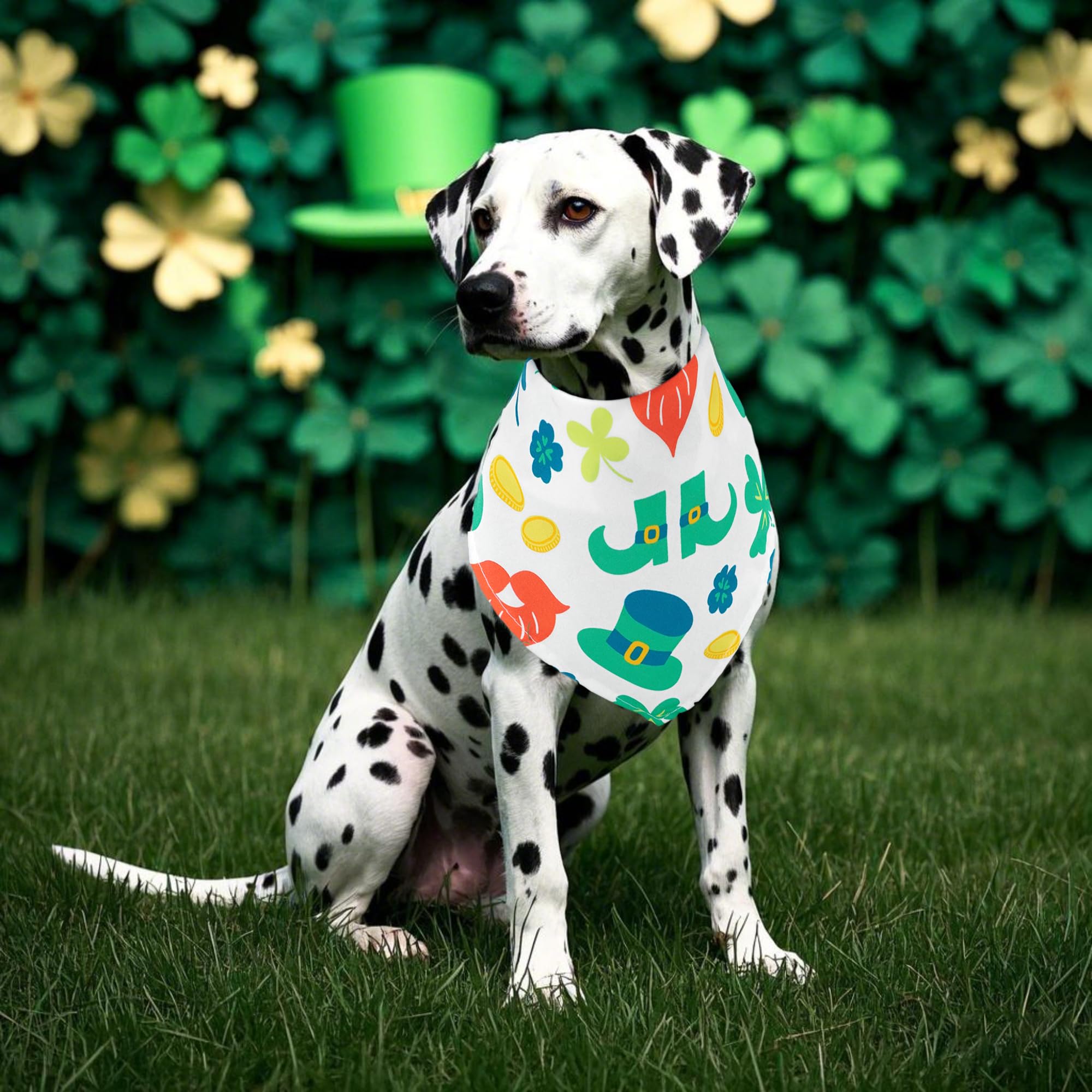 Pai Sence St.Patrick'S Day Dog Bandanas For Large Dog Breed 7 Pcs Xxl Dogs Bandanas 33 Inch Adjustable Scarves Grooming L
