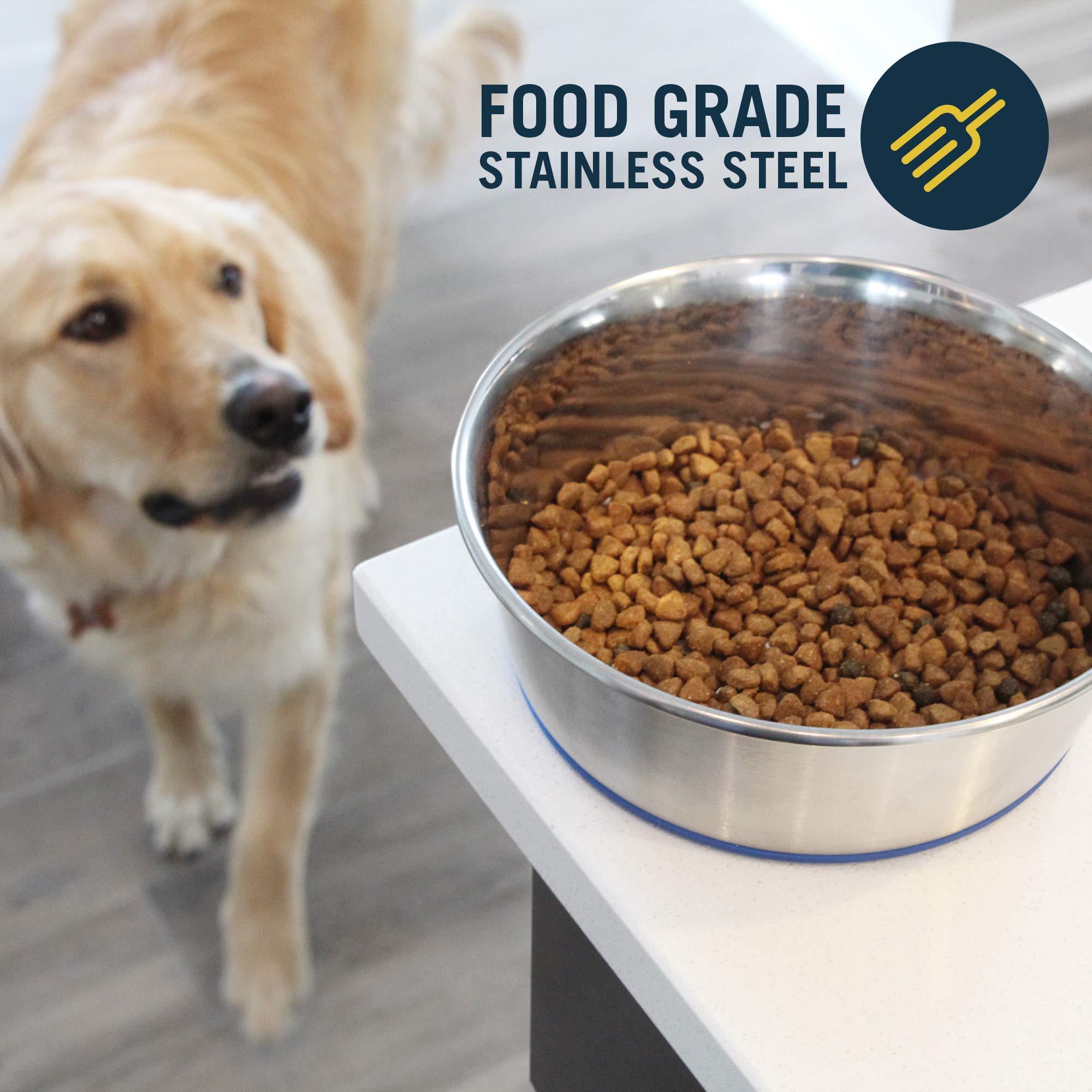 Ourpet'S Durapet Stainless Steel Bowl, 5 Cups, 6.9''X6.9''X2.5''