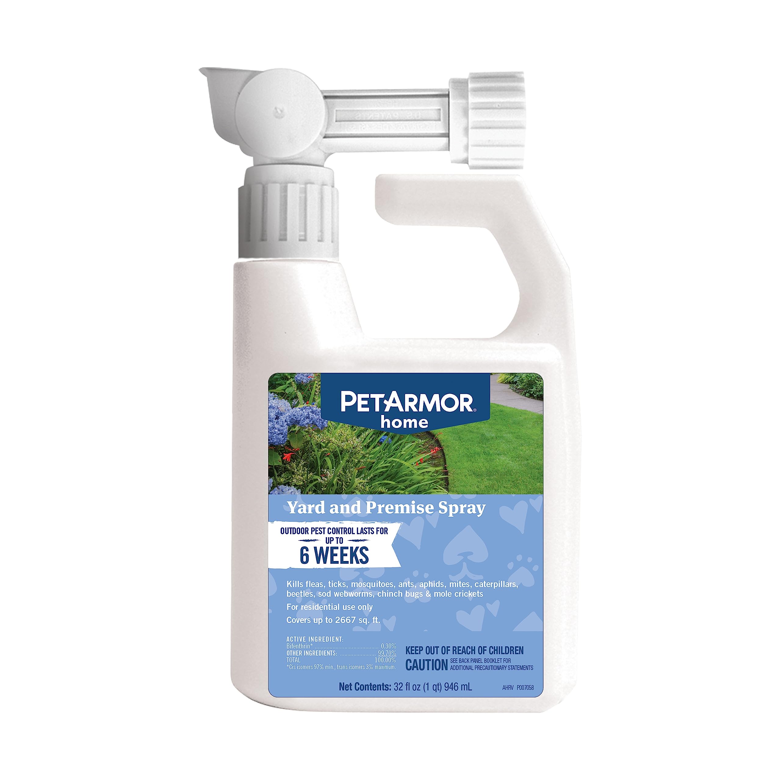 Petarmor Home Yard Spray For Dogs, Kills And Protects Against Fleas, Ticks, Mosquitoes, Ants, And Other Bugs, 32Oz
