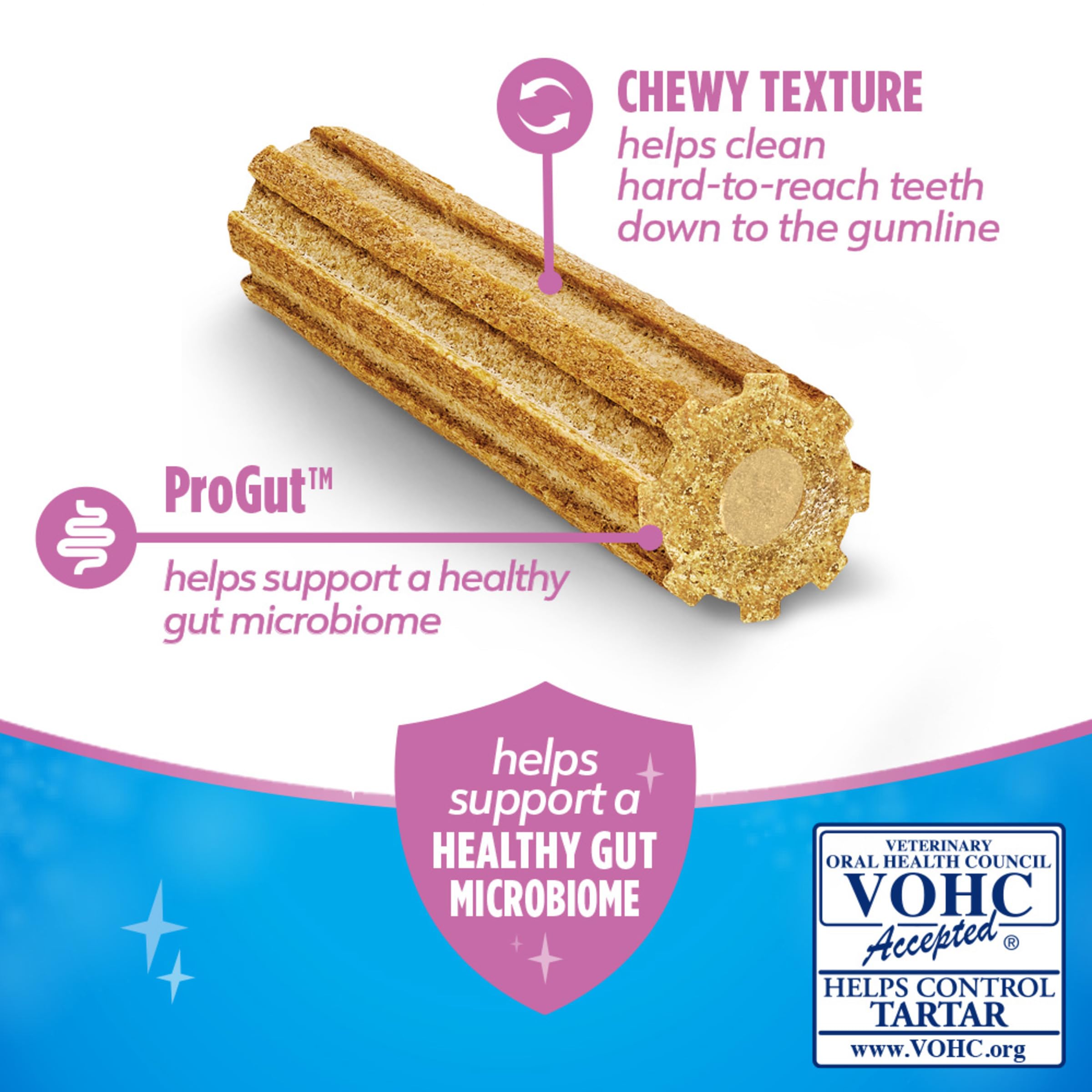 Dentalife Plus Digestive Support Dog Treats for Small and Medium Dogs 20-40 lbs., Cleans Teeth, Freshens Breath, & Supports Heal