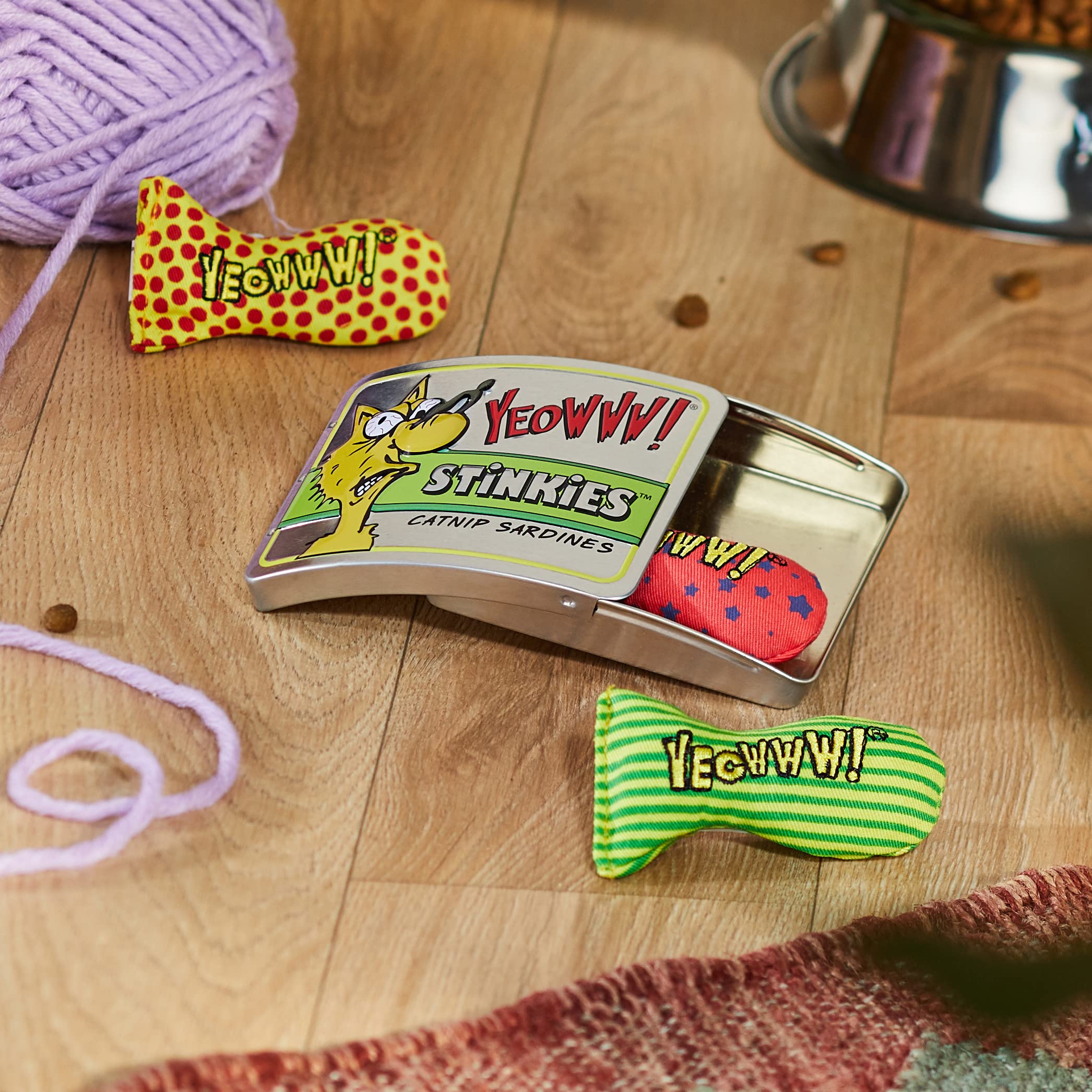 Yeowww Tin Of Stinkies, 3 In A Sardine Tin, Multicolor, 1Pack