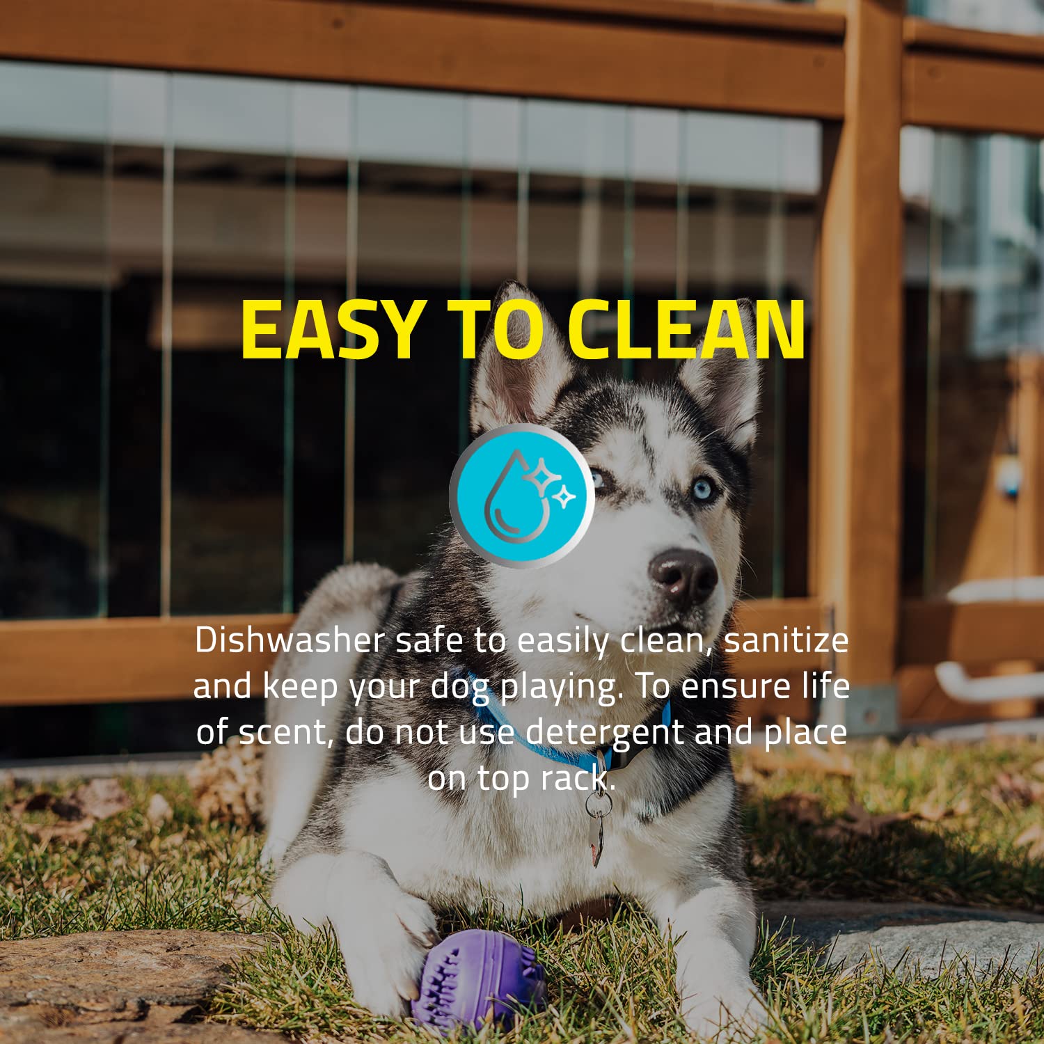 Playology Silver - Dental Chew Ball Dog Toy, Design For Medium Breed Senior Dogs (15-35Lbs) - Engaging All-Natural Pork Sausage Scent - Non-Toxic Materials And Moderate Chewing For Older Teeth