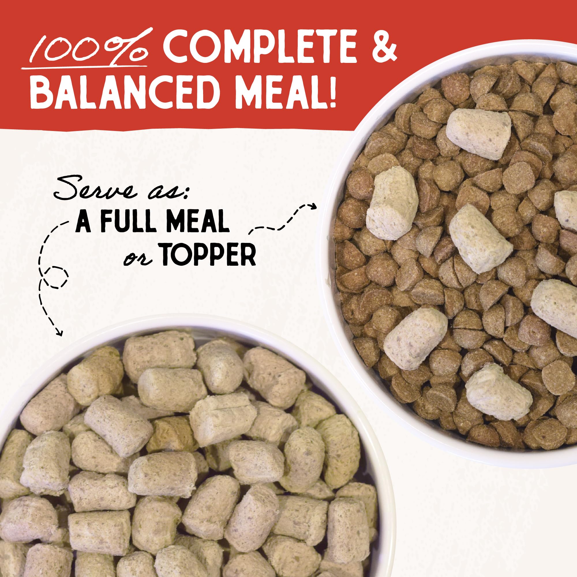 Stella & Chewys Freeze Dried Raw Duck Duck Goose Meal Mixer - Dog Food Topper for Small & Large Breeds - Grain Free, Protein Ri