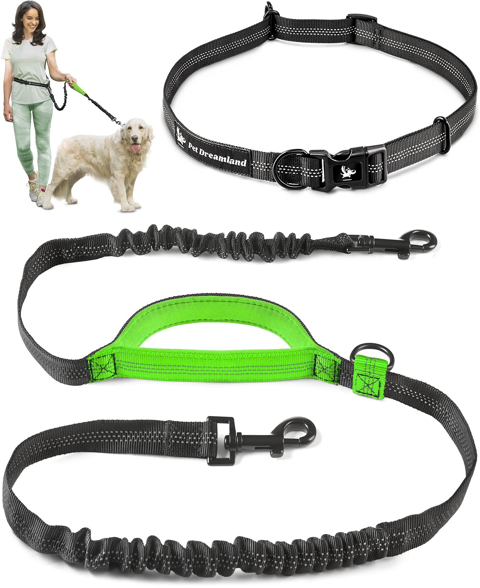 Exquisite Hands-Free Dog Leash: Perfect For Active Pet Owners Comfortable, Durable & Ideal For Running, Walking, Hiking. Premium