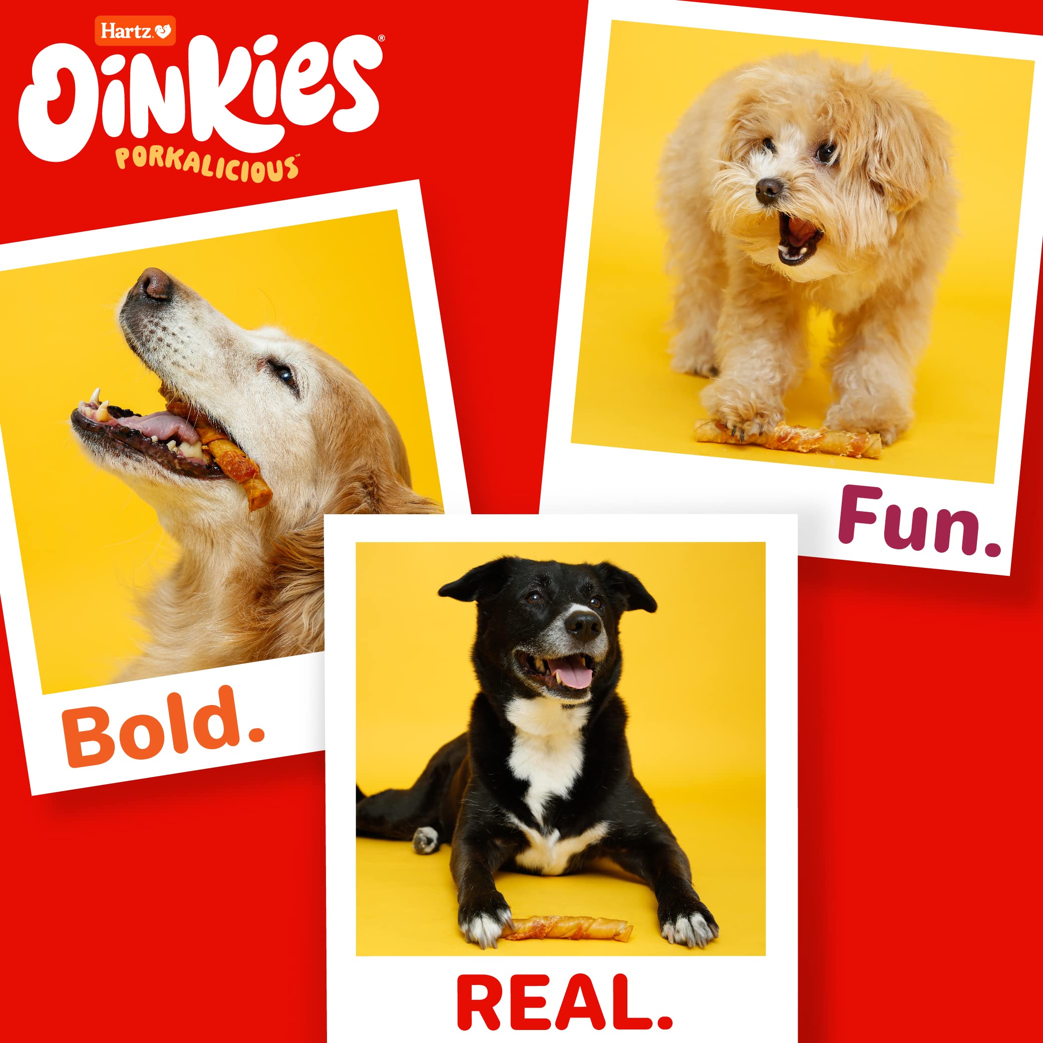 Hartz Oinkies Pig Skin Twists 3 (10 Pack)