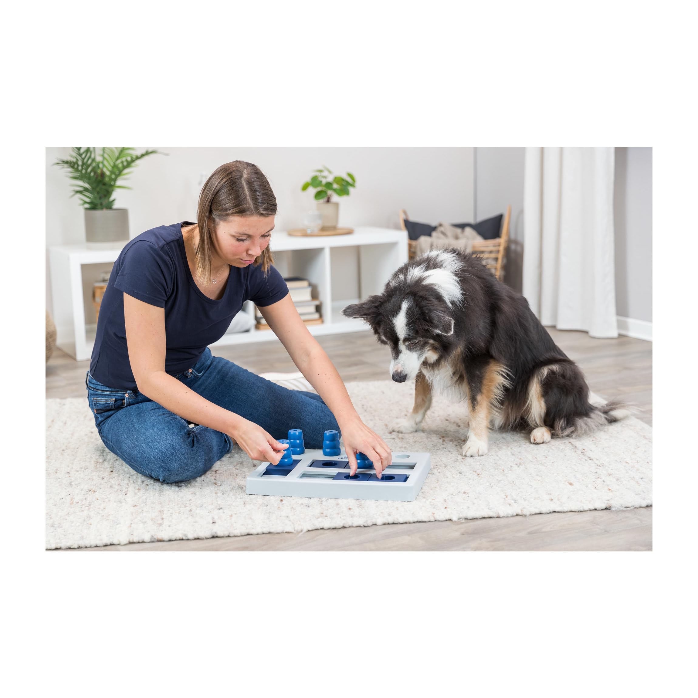 TRIXIE chess Strategy game, Advanced Dog Puzzle Toy, Level 3 Activity, Treat Puzzle, Interactive Play, Enrichment