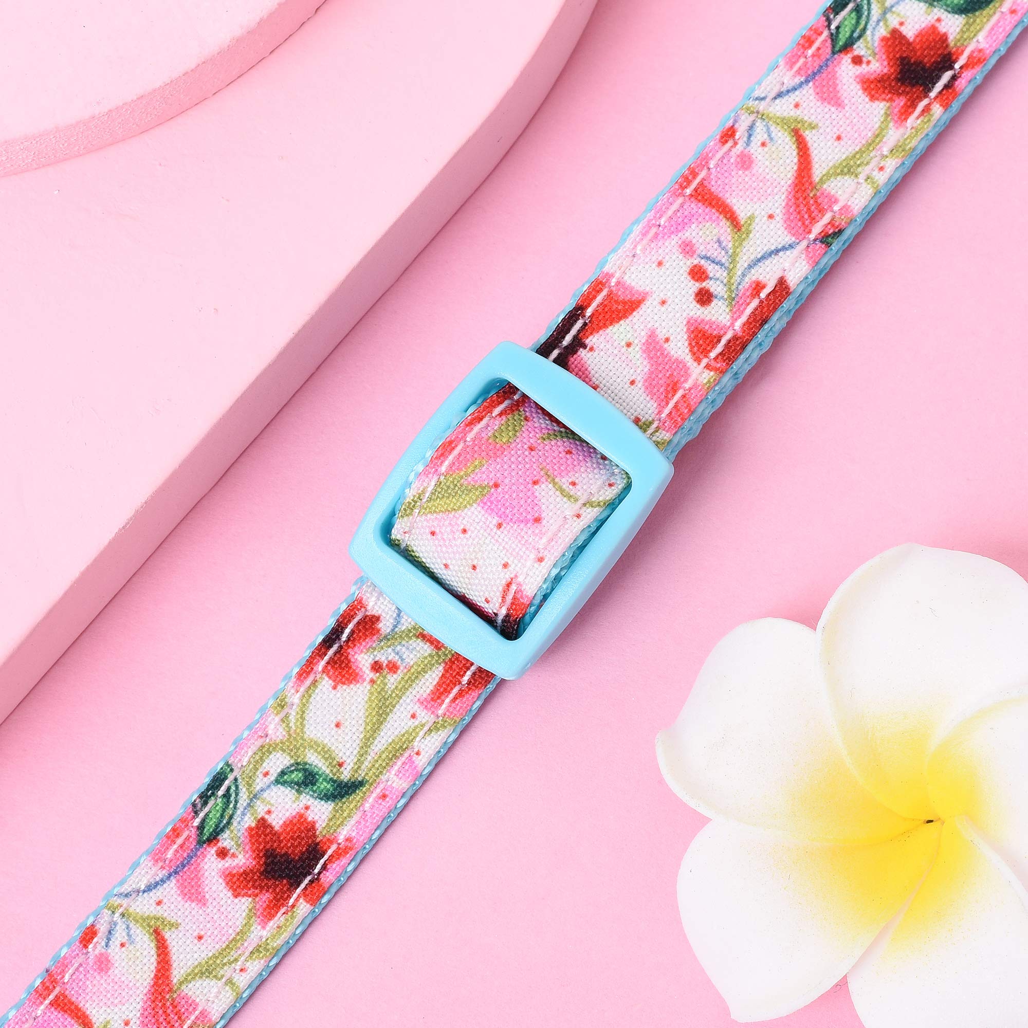 Mile High Life | Girl Dog Collars | Cute Bowtie Dog Collar | Soft Poly Cotton Fabric Collars For Medium Dogs | Flower & Fruit Pa