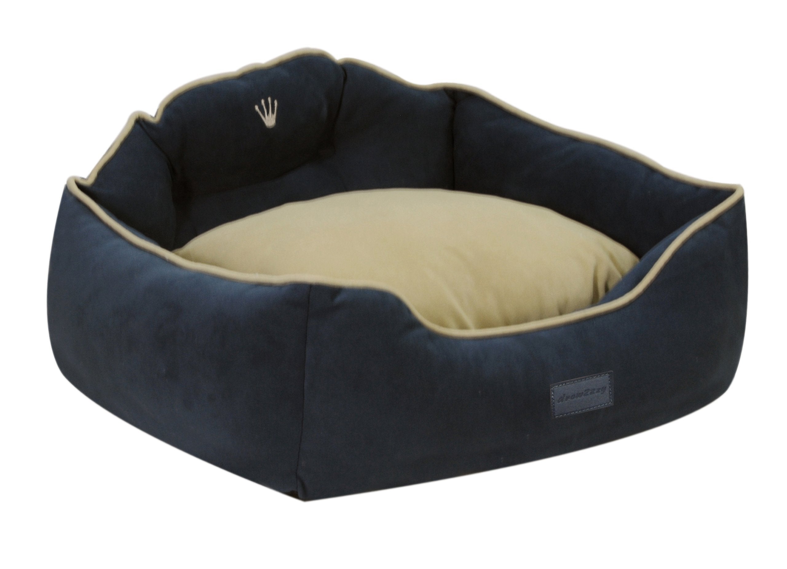 Drowzzzy Courtier Royal Couch Dog Bed Size: Large (33'' L X 28'' W), Color: Navy