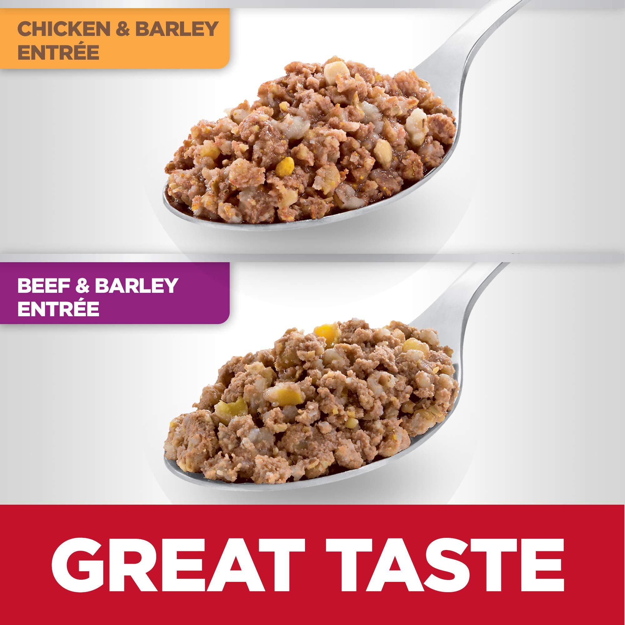 Hills Science Diet Adult 7+, Senior Adult 7+ Premium Nutrition, Wet Dog Food, Variety Pack: Chicken & Barley; Beef & Barley Loa