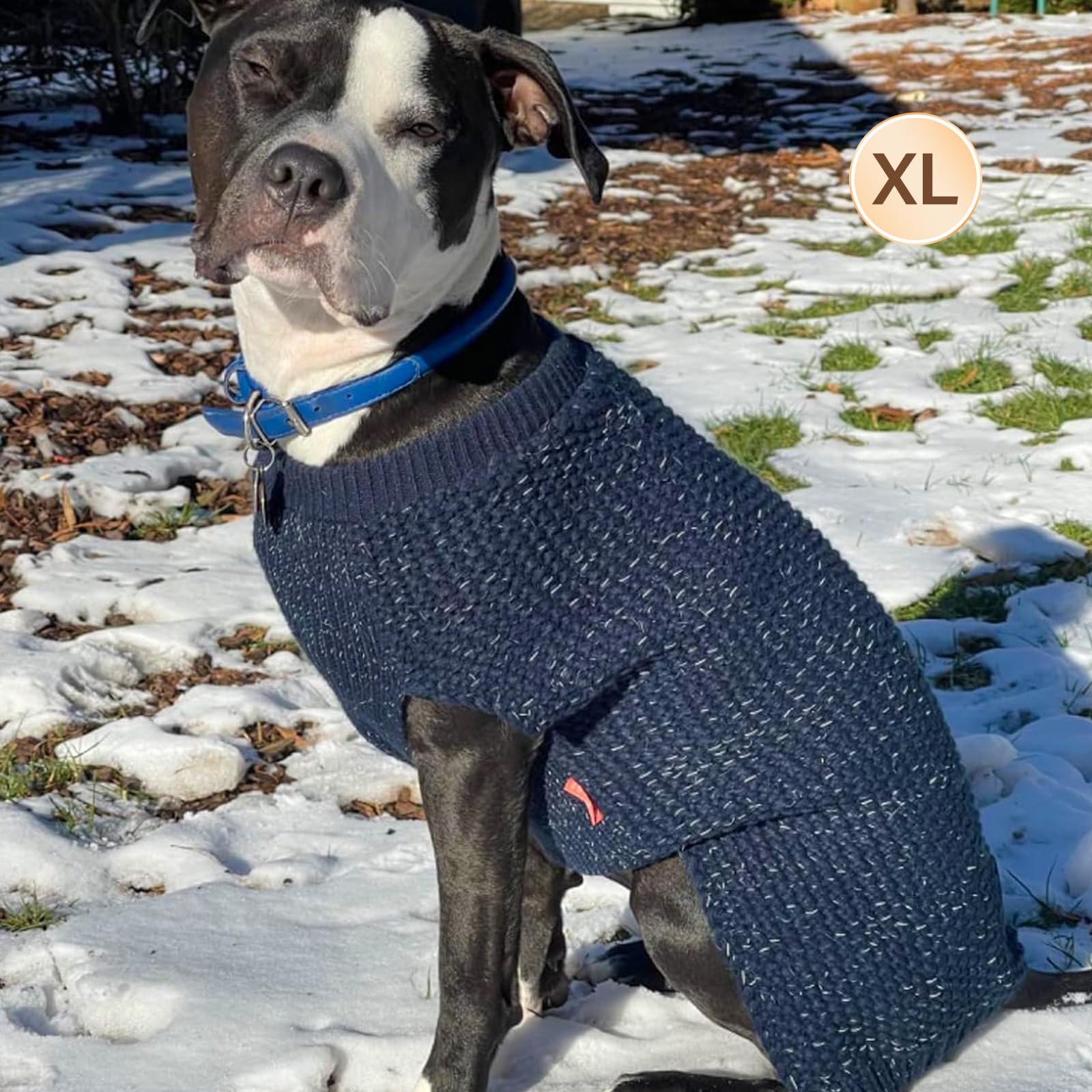 Kyeese Dog Sweater Comfy Dog Sweater Medium Size Dog Medium Dog Sweater With Reflective Yarn Warm Dog Coats Stretchy Dog Clothes