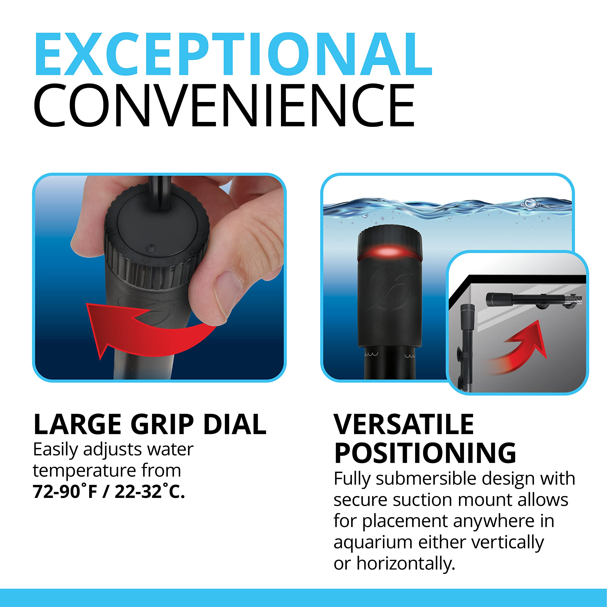 Fluval T300 Fully Electronic Heater For Freshwater Aquariums Up To 80 Gal.