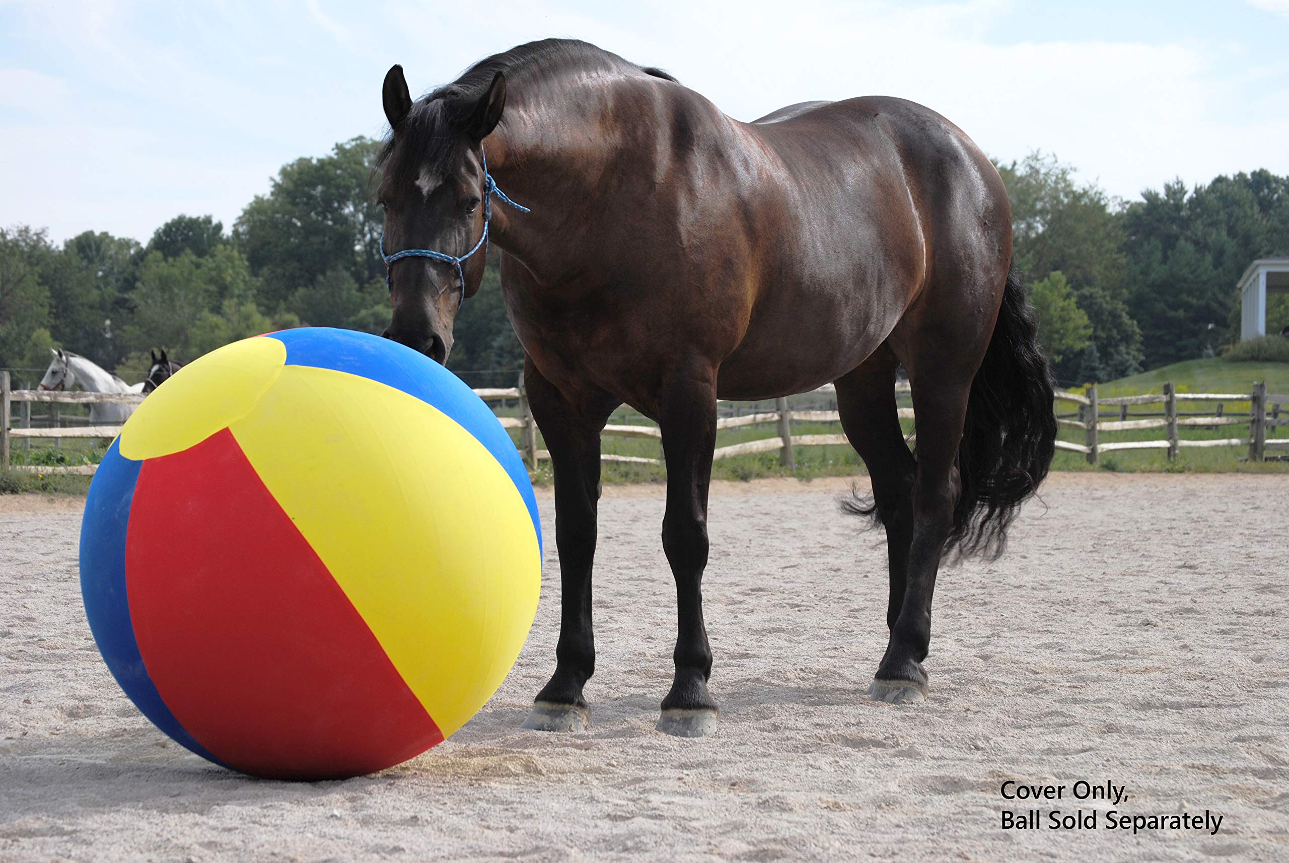 Horsemen'S Pride 40-Inch Mega Ball Cover For Horses, Beach Ball Pattern (C440Bb)