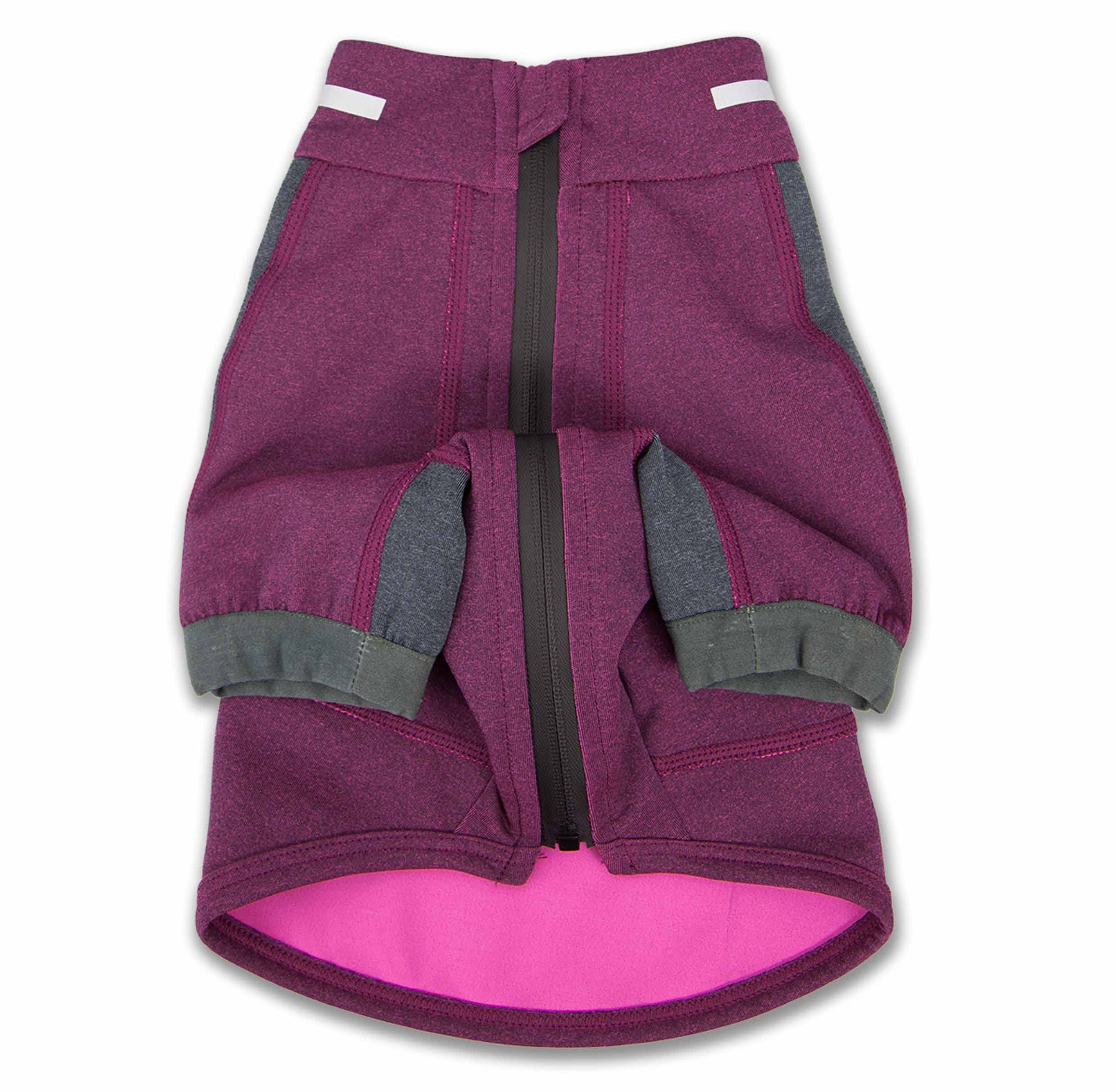 Dog Helios ® 'Eboneflow' Mediumweight 4-Way-Stretch Flexible and Breathable Performance Dog Yoga T-Shirt, X-Large, Purple