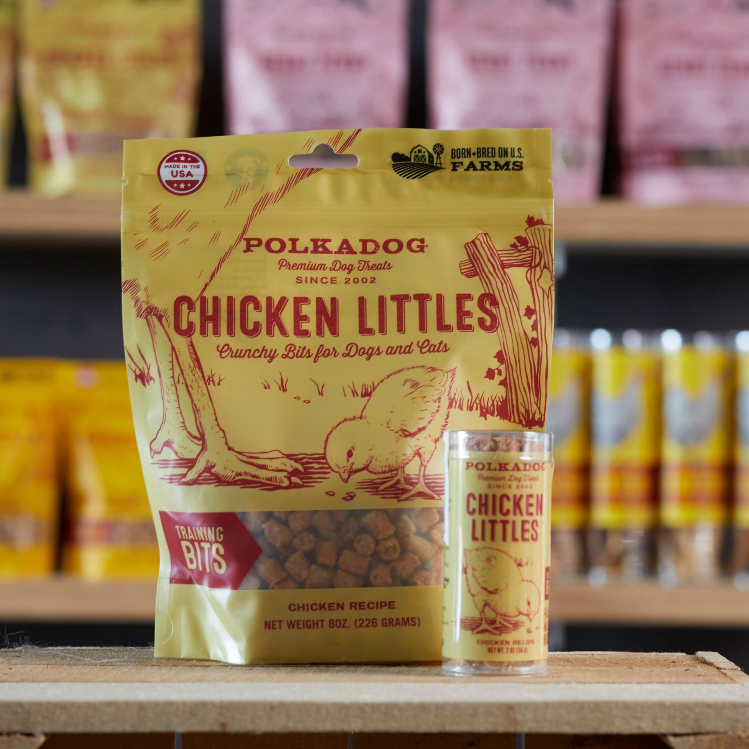 Polkadog Chicken Littles Crunchy Training Bits - All Natural, Limited Ingredient Healthy Training Treats for Dogs. Handcrafted &