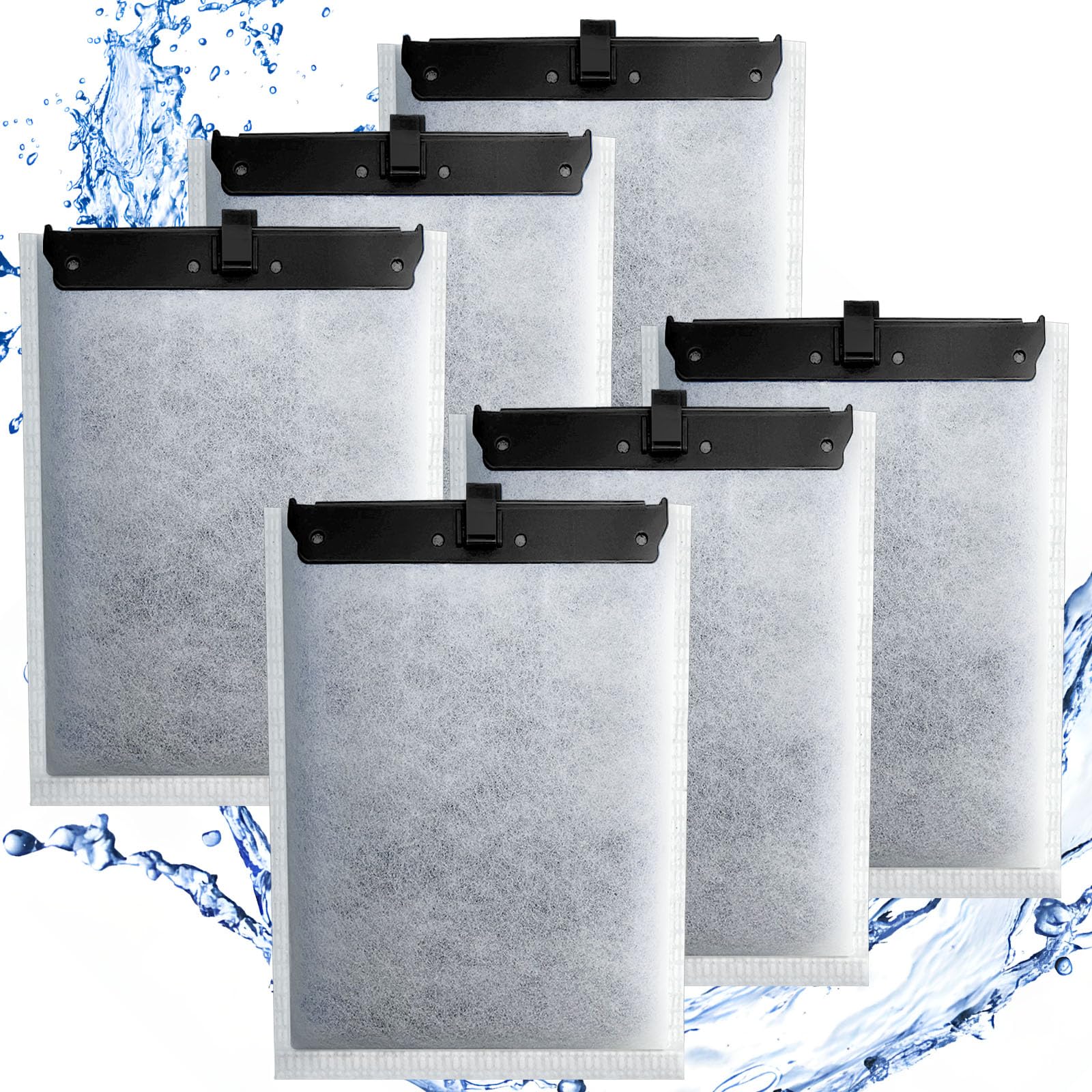 Driamor 6 Pack Large Filter Cartridges Compatible With Whisper Filters 20I/40I Iq20/30/45/60 Pf20/30/40/60, Aquarium Filter Cart
