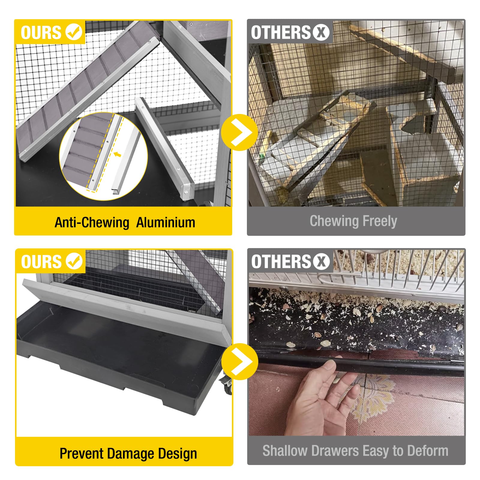 Aivituvin Ferret Cage Chinchilla Cage For Rat,Lizard,Squirrel, Chameleon,Gerbils And Other Small Animals