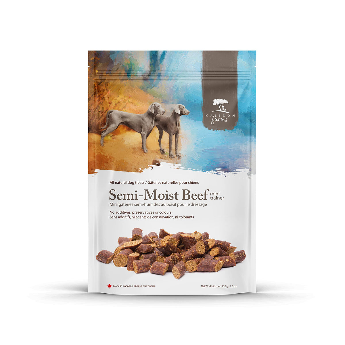 Caledon Farms Mini Trainers- Semi Moist Beef Treat Dog Treats:220G/7.8Oz