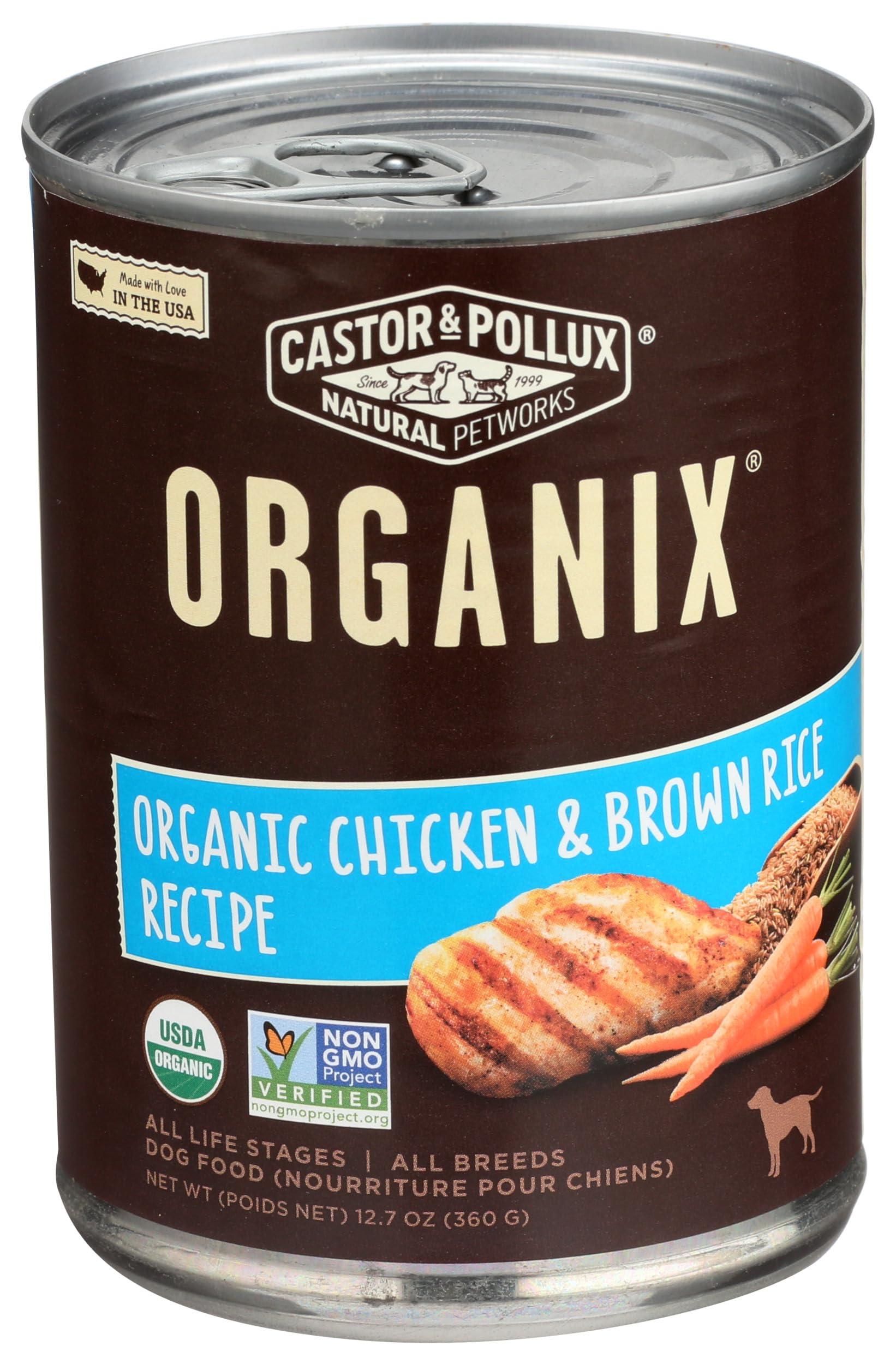 Organix, Organic Chicken & Brown Rice, 12.7 oz, Canned Dog Food