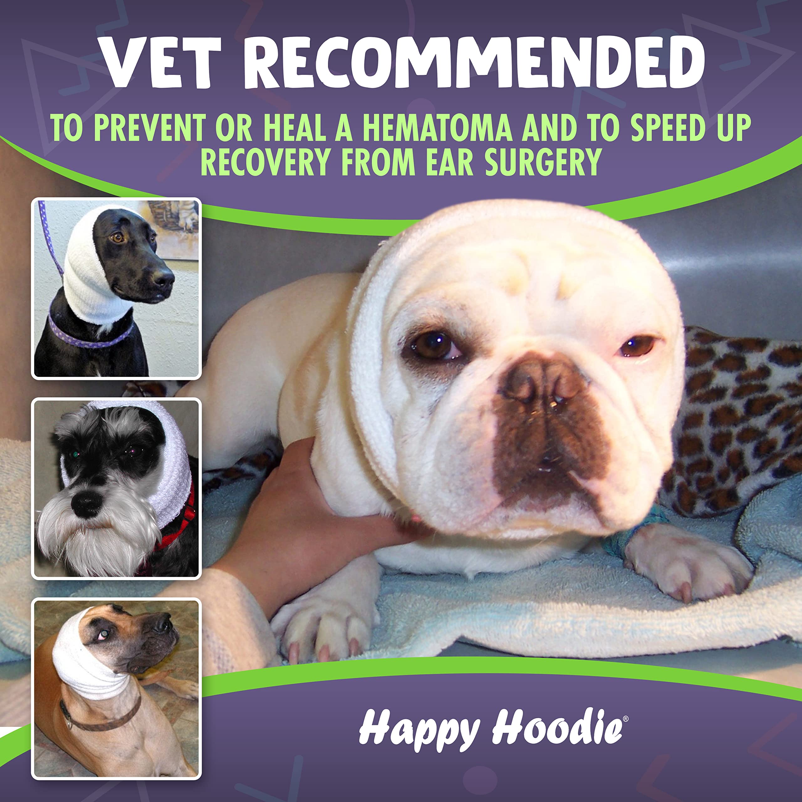 The Original Happy Hoodie for Dogs & cats - Since 2008 - The grooming and Force Drying Miracle Tool for Anxiety Relief & calming
