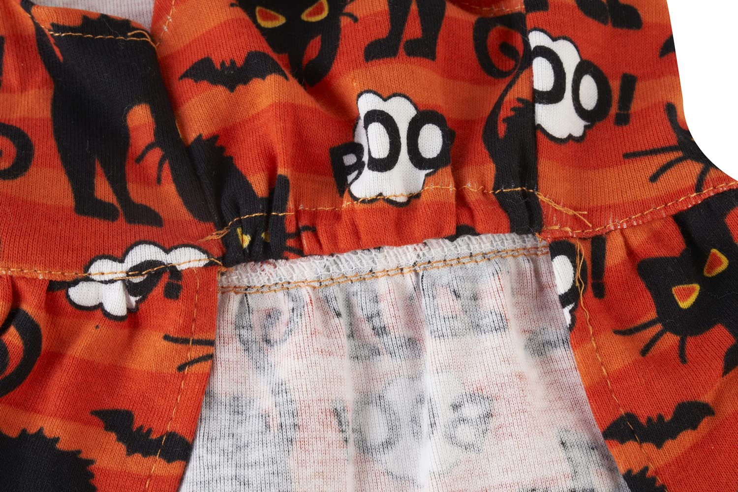 Boo Orange Chihuahua Halloween Dress, Pumpkin Puppy Halloween Dresses Costume For Small Dogs Girl, Small (S) Size