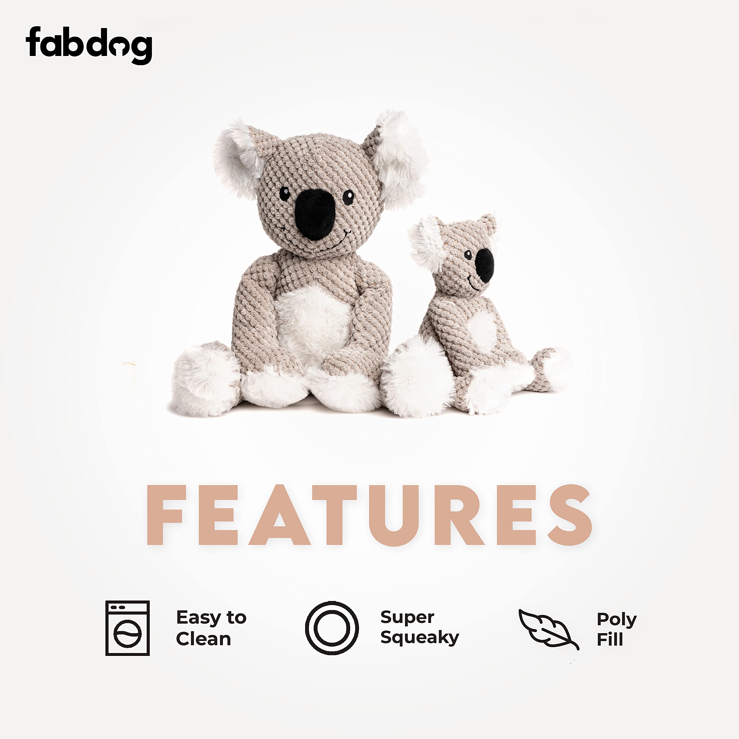 Fabdog Floppies Plush Dog Toy - Cute & Durable Squeaky Dog Toys - Best Squeak Toy For Puppies And All Breeds  Ideal Pet Gift Sma