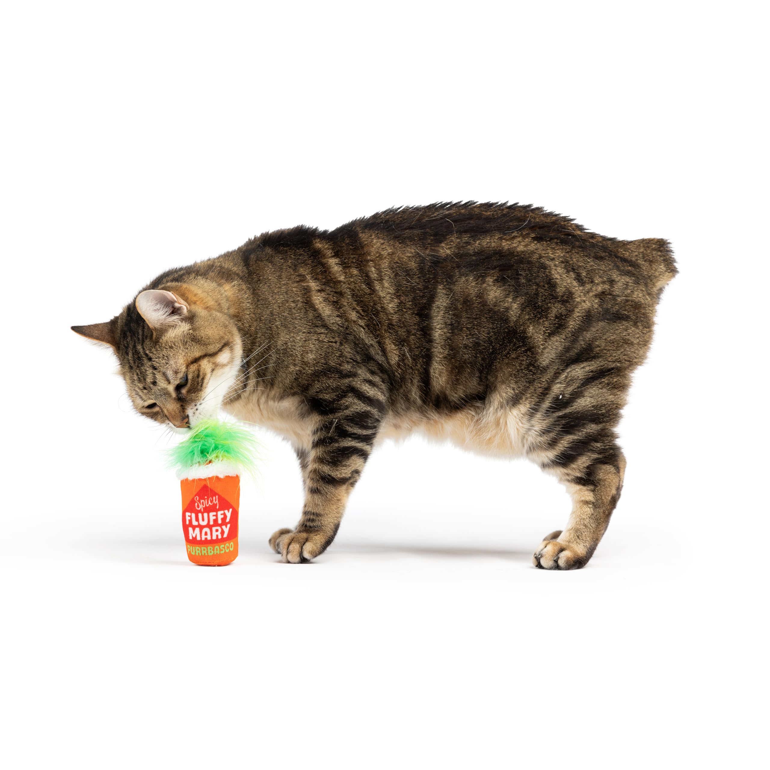 Huxley & Kent Plush Cat Toy - Fluffy Mary - Snack Attack Strong Catnip And Crinkle Filled Cat Toy - Kittybelles