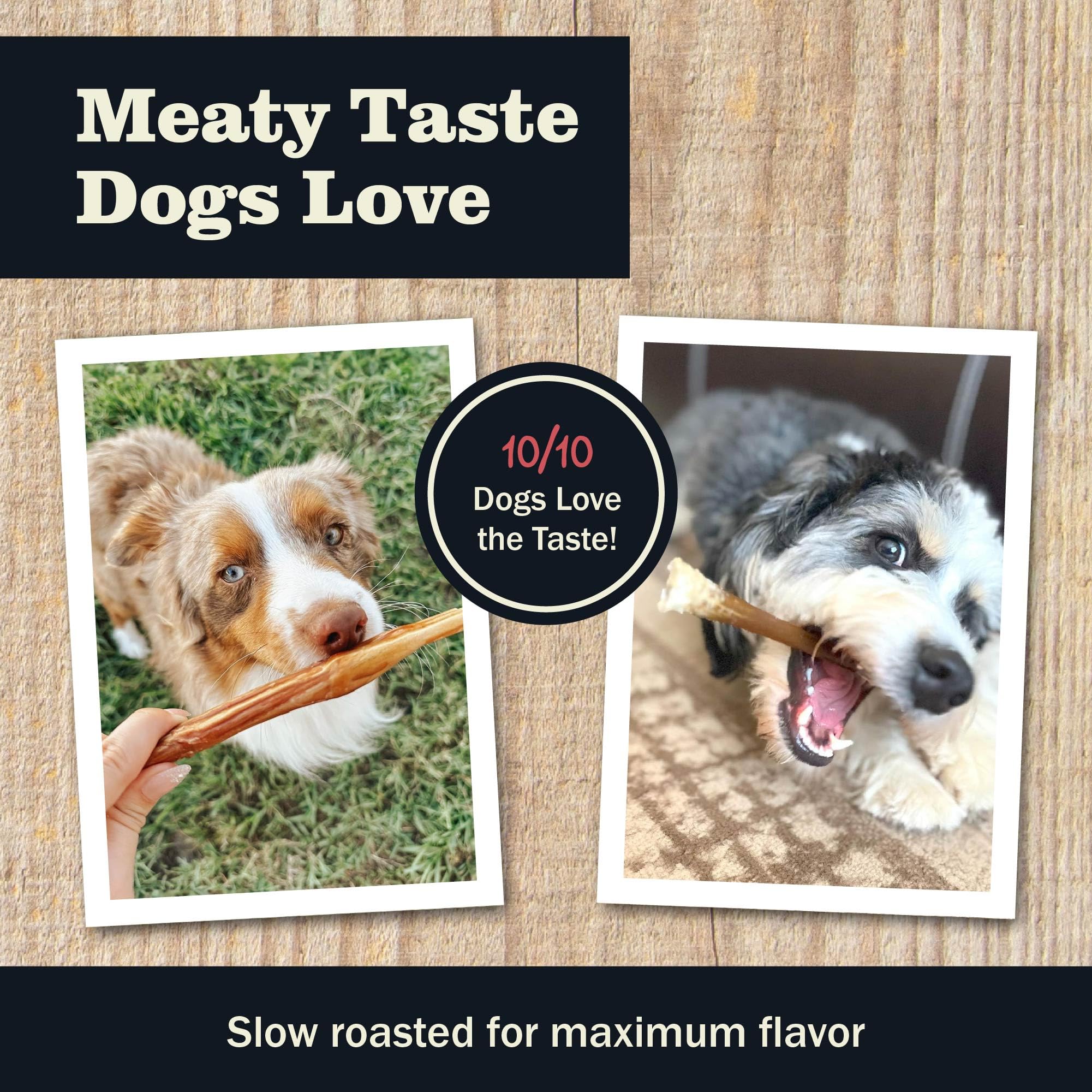 Redbarn Pet Products All Natural 5-8 Bully Sticks for Small & Large Dogs - Healthy Long Lasting Chews Variety Party Pack - 100%