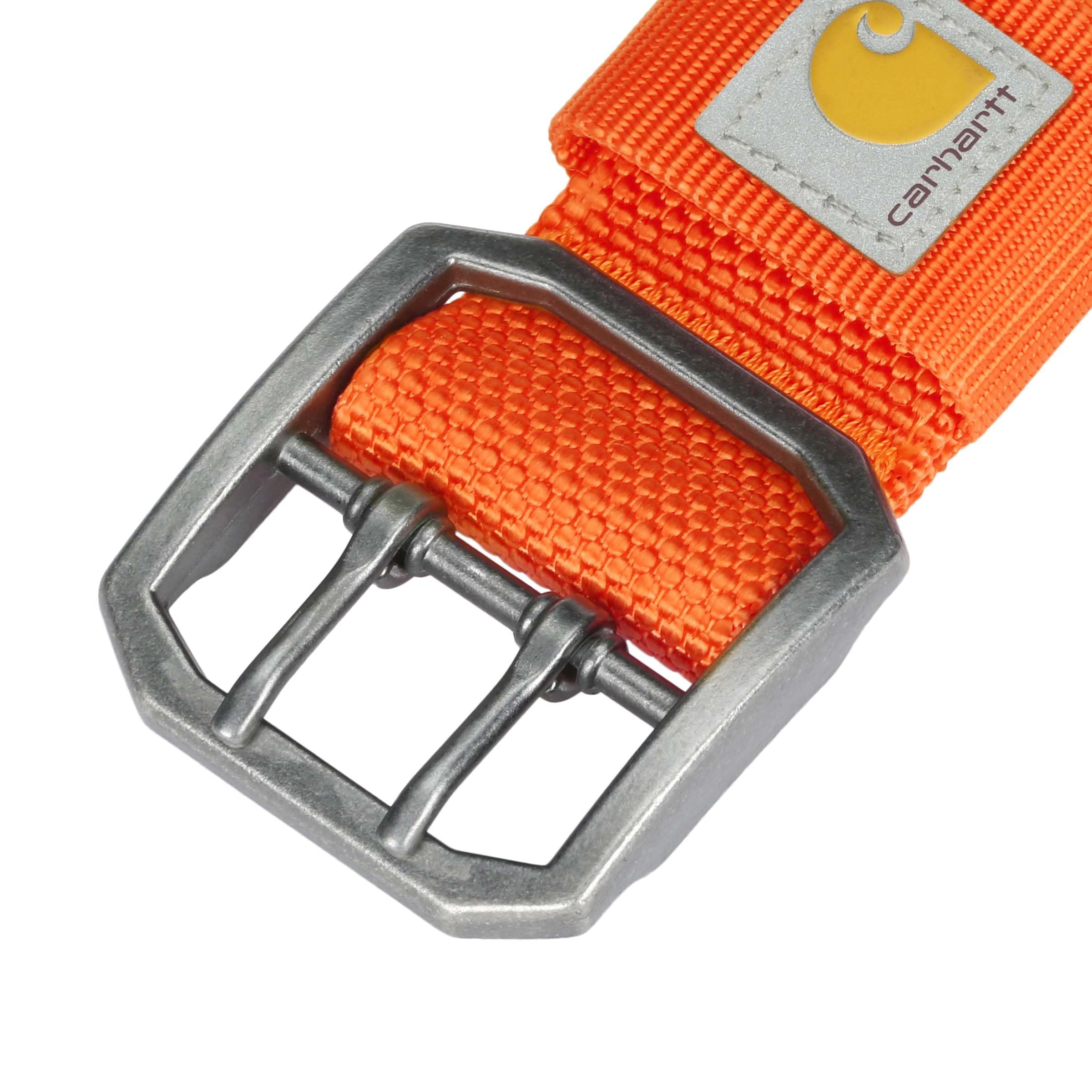 Carhartt Pet Fully Adjustable Wide Webbing Collar for Dogs, Heavy Duty Nylon for Walking & Training, Blaze Orange, Medium
