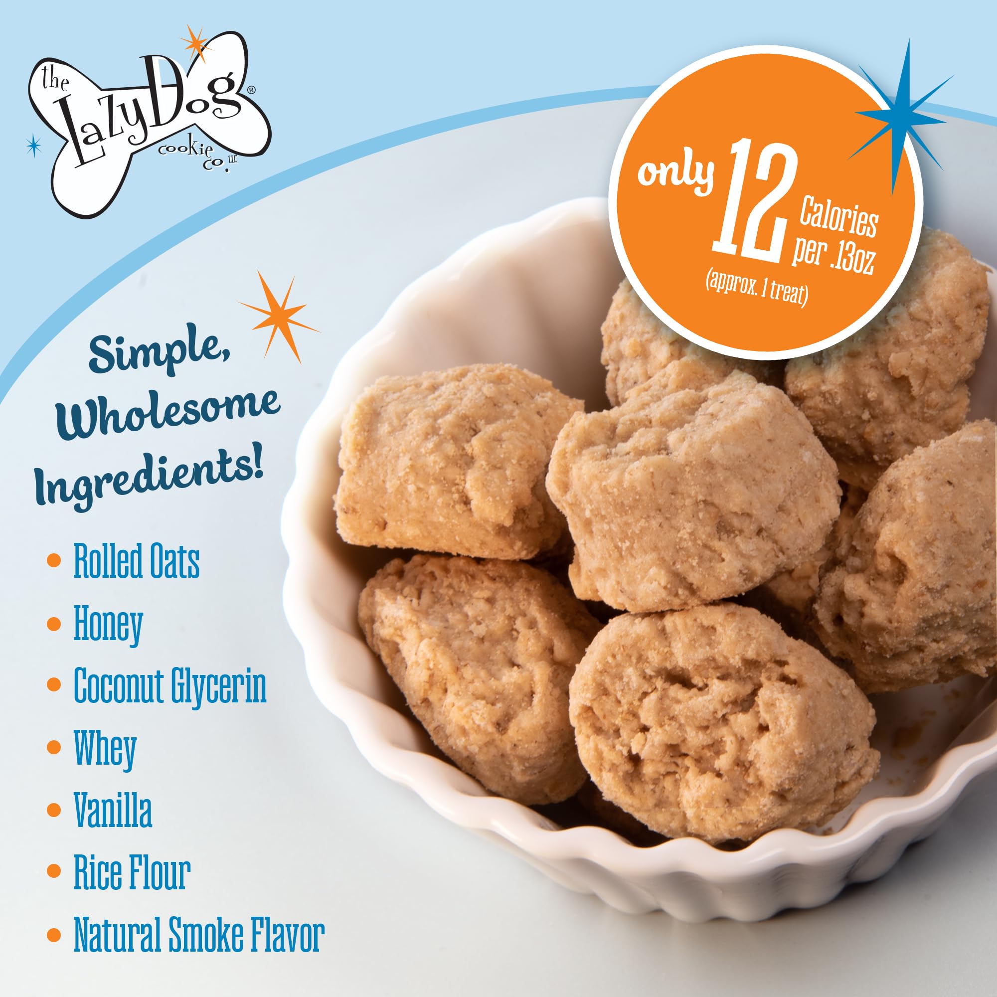 Lazy Dog Mutt Mallows Soft Baked Dog Treats Original Roasted Vanilla 5 Oz