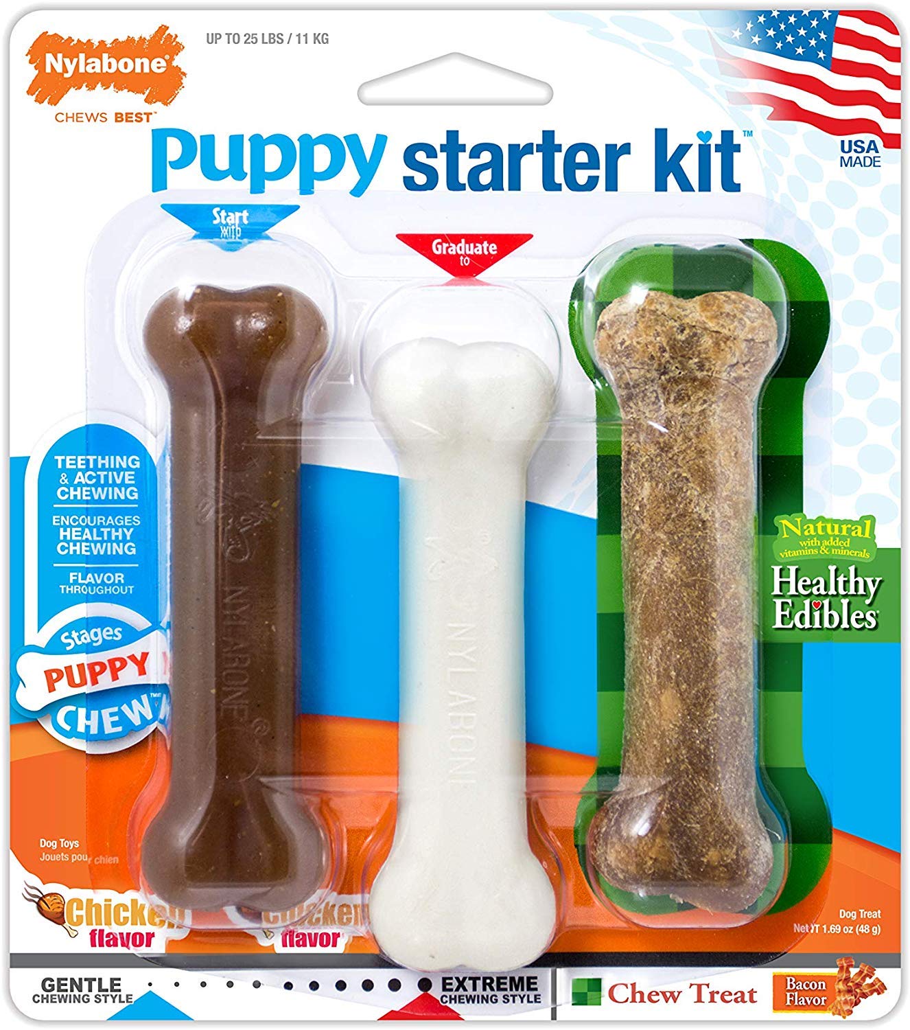 Nylabone Puppy Starter Kit 3-Pk
