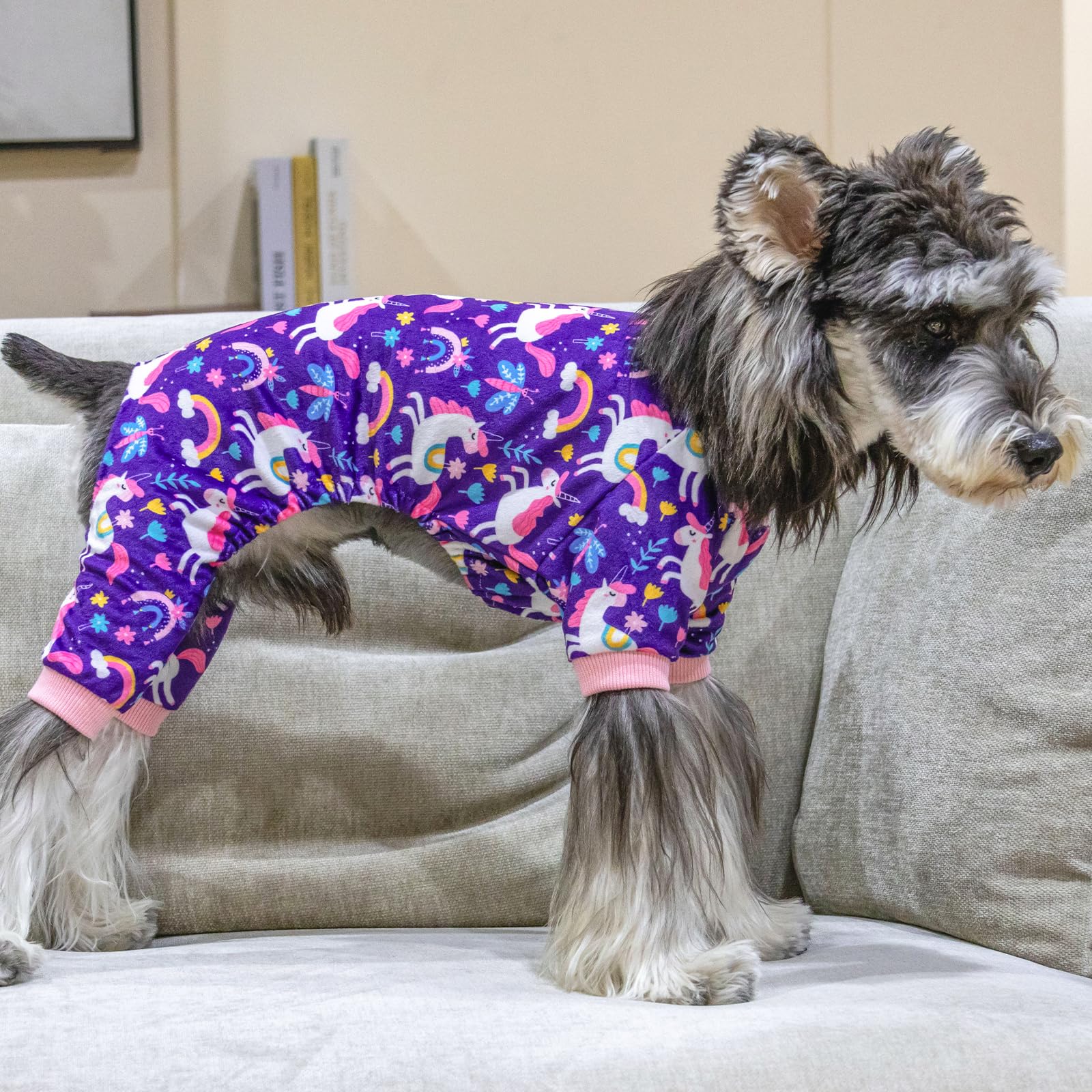 Cutebone Dog Halloween Pajamas Puppy Onesies Christmas Small Dogs Soft Pjs Coat Cat Apparel Comfy Pet Clothes Outfit Doggie Bodysuit P291S