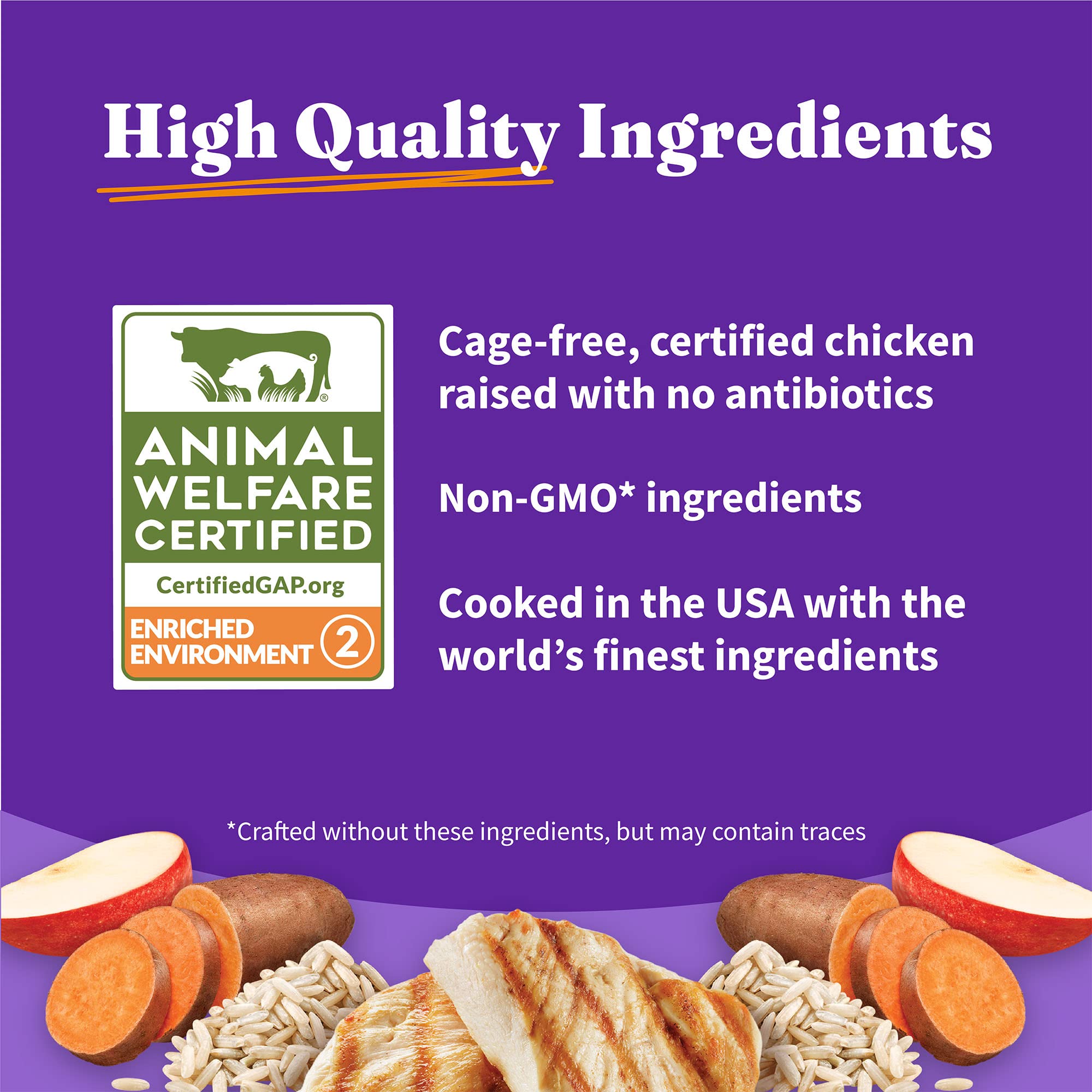 Halo Purely For Pets Holistic Adult Dog Food, Cage-Free Chicken & Brown Rice, 3.5 lbs