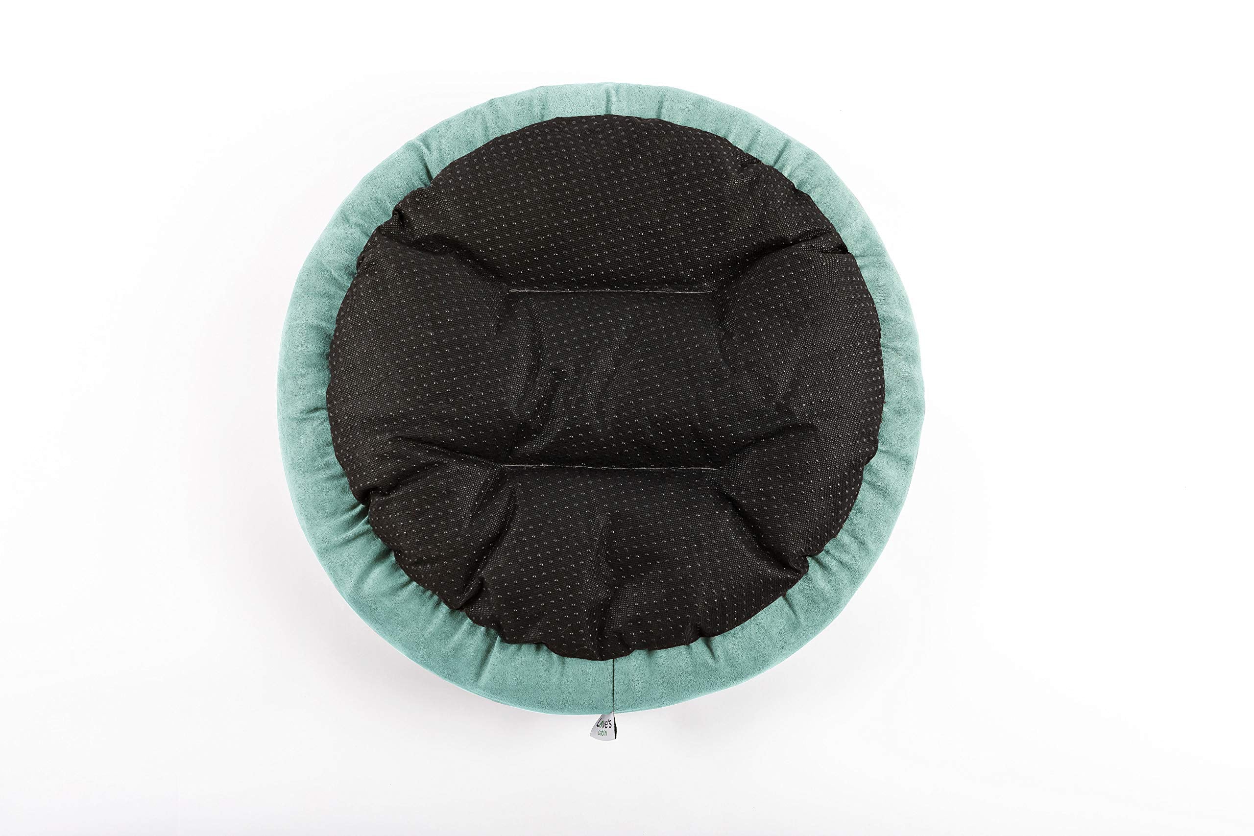 Love'S Cabin Round Donut Cat And Dog Cushion Bed, 20In Pet Bed For Cats Or Small Dogs, Anti-Slip & Water-Resistant Bottom, Super Soft Durable Fabric Pet Beds, Washable Luxury Cat & Dog Bed Blue