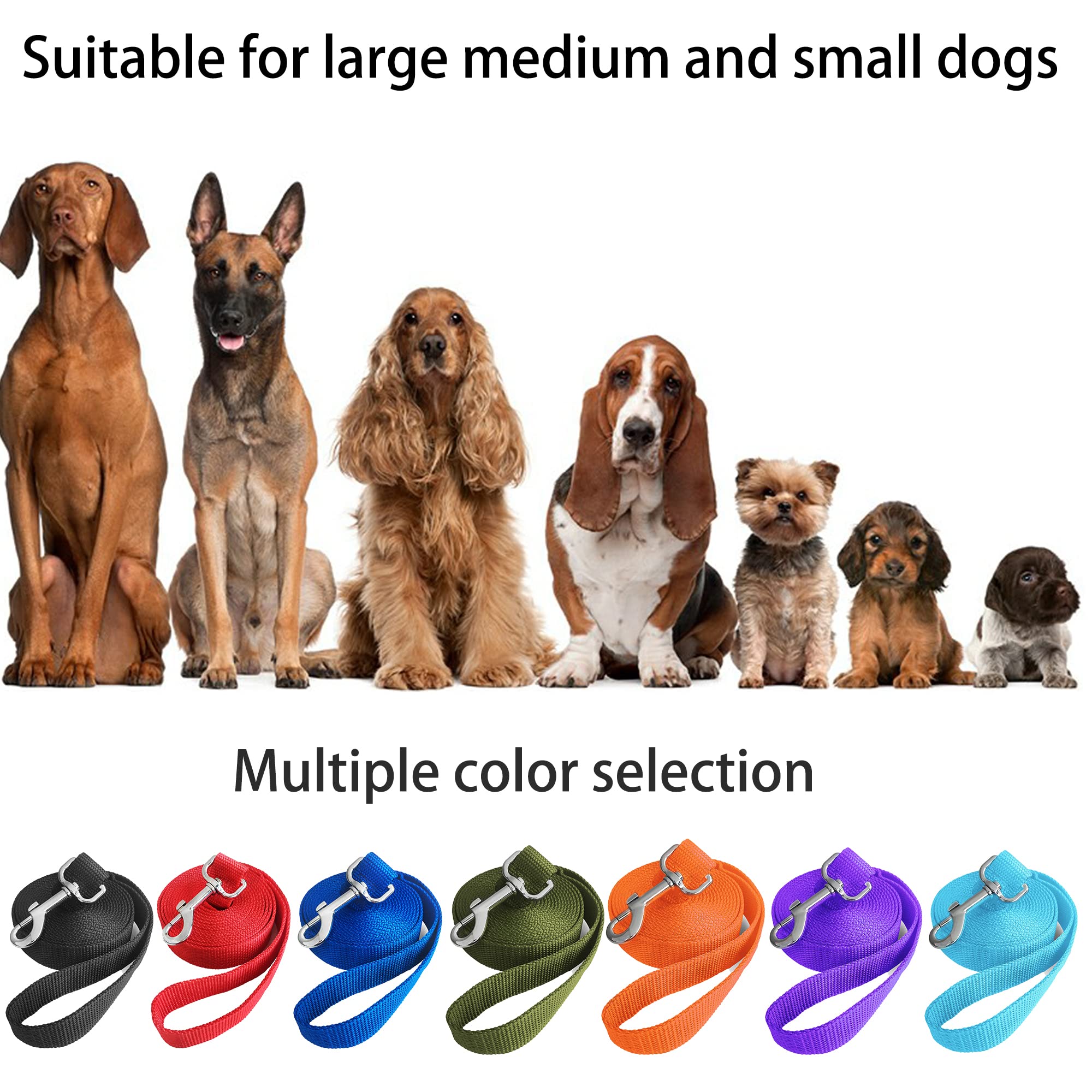 Jeckpat 10Ft Mint Blue Dog Leashes Long Line Training Leash,For Large,Medium And Small Dogs,Long Puppy Lead,For Training,Backyar