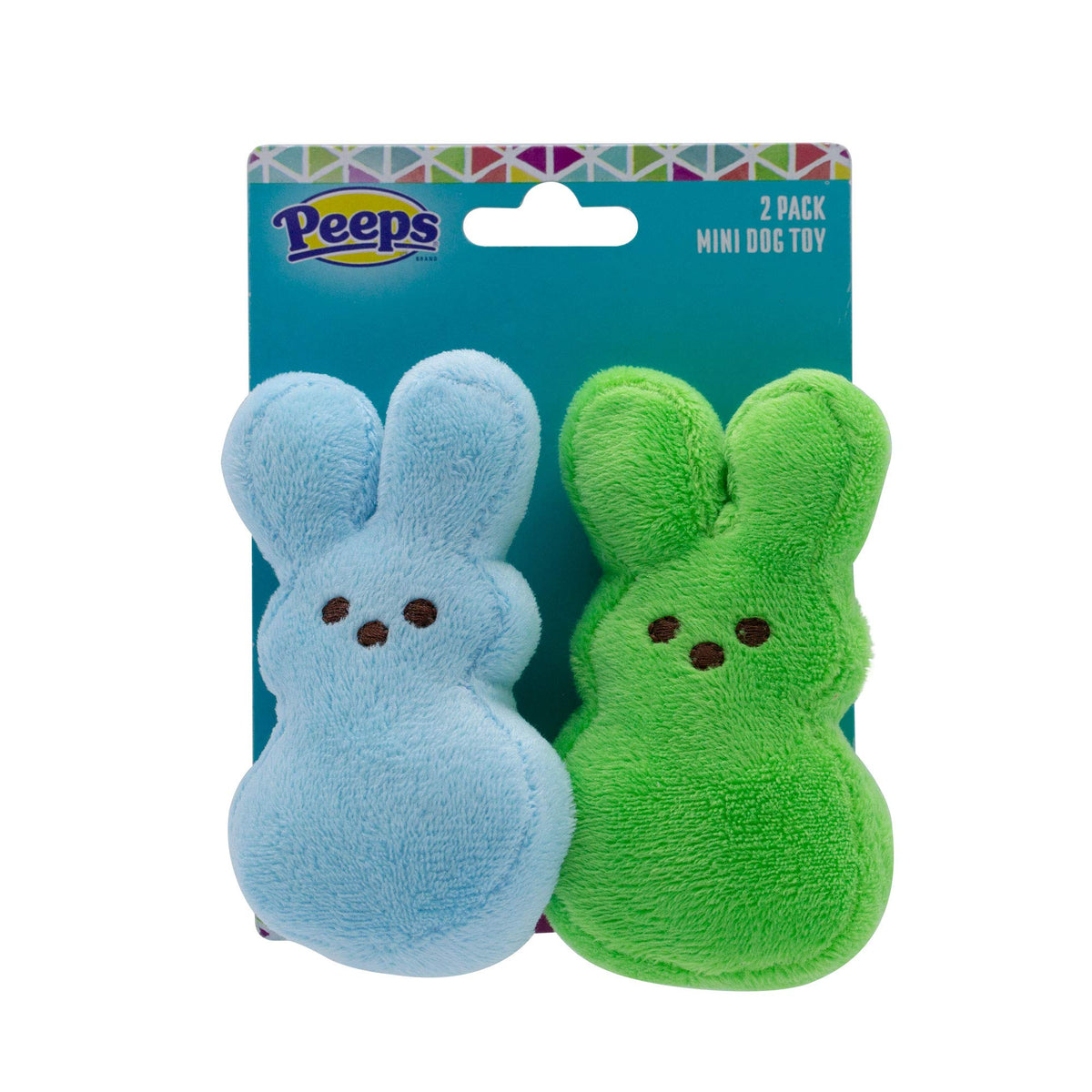 Peeps For Pets Plush Bunny Toys For Dogs, Blue And Green, Mini - 2 Pack | Plush Dog Toys | Fun Way To Keep Your Pet Entertained For Hours | Squeaky Dog Toys For Easter Or Everyday Use