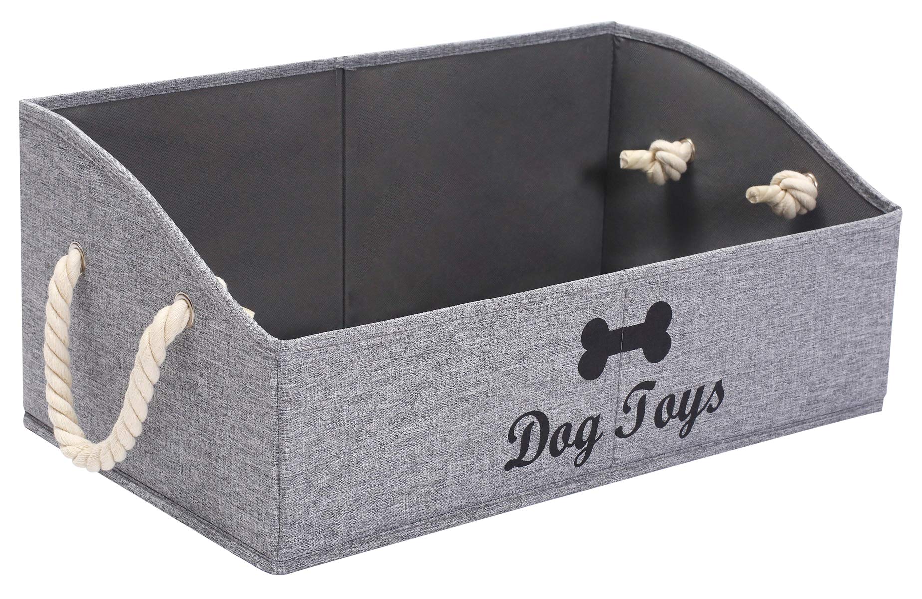 Morezi Large Dog Toy Bin Puppy Shallow Toy Baskets - Perfect For Collapsible Bin For Living Room, Playroom, Closet, Home Organiz