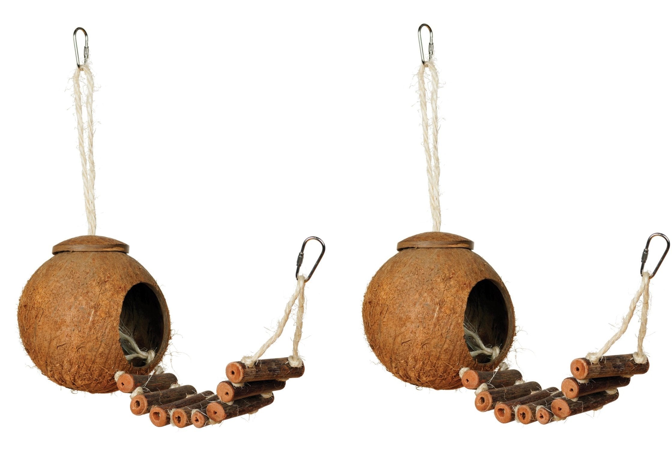 Prevue Hendryx (2 Pack) Naturals Coco Hideaway With Ladder Bird Toys
