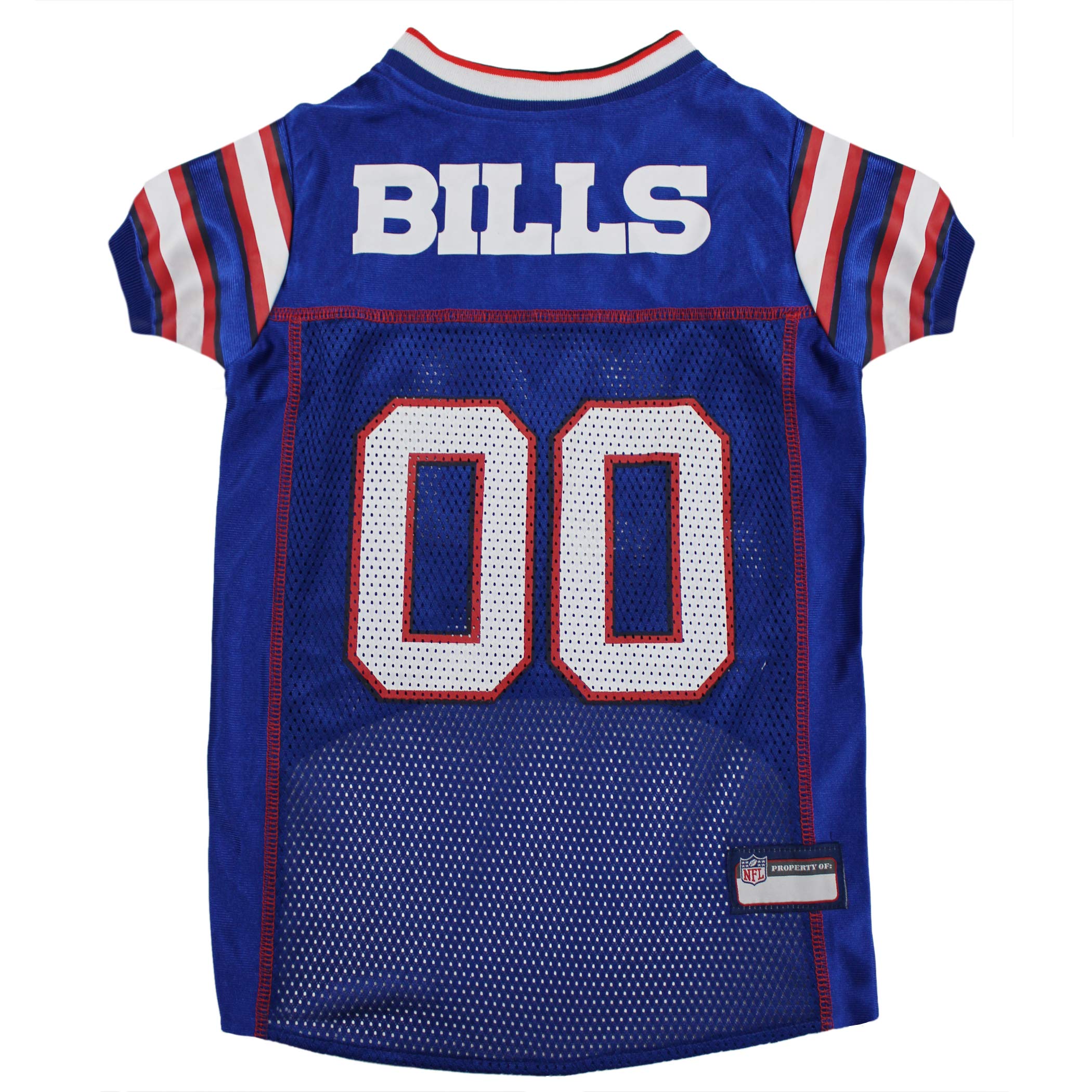 Pets First Buffalo Bills Dog Jersey, X-Large, Buffalo Bills Colors, Poly-mesh and Satin, Pull On, NFL Jerseys, Unisex, Breathabl