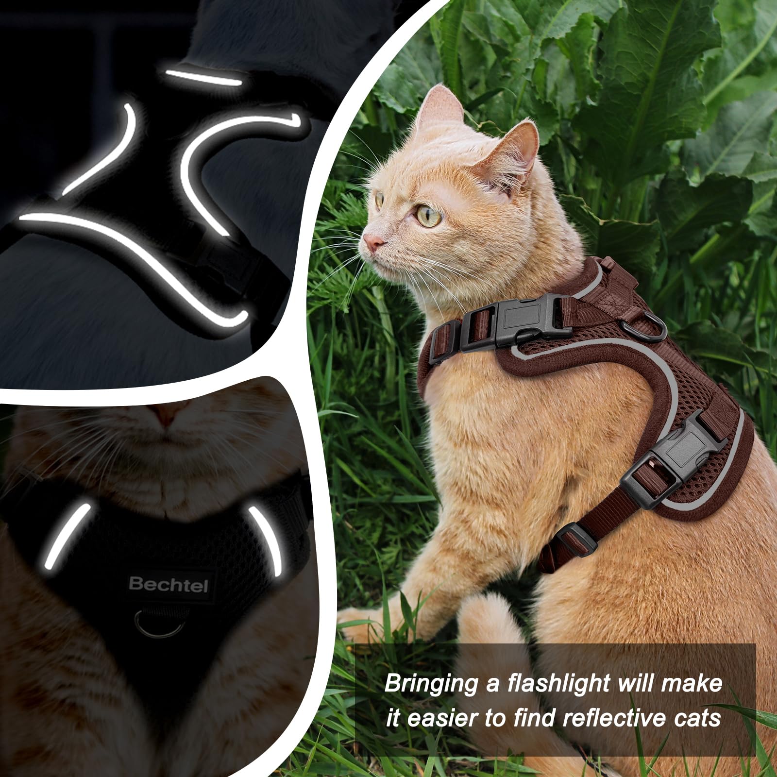 Kitten Harness And Leash Seat - Escape Proof Adjustable Cat Harness, Comfortable Soft Lightweight, Use Safe & Easy, Walking Trav