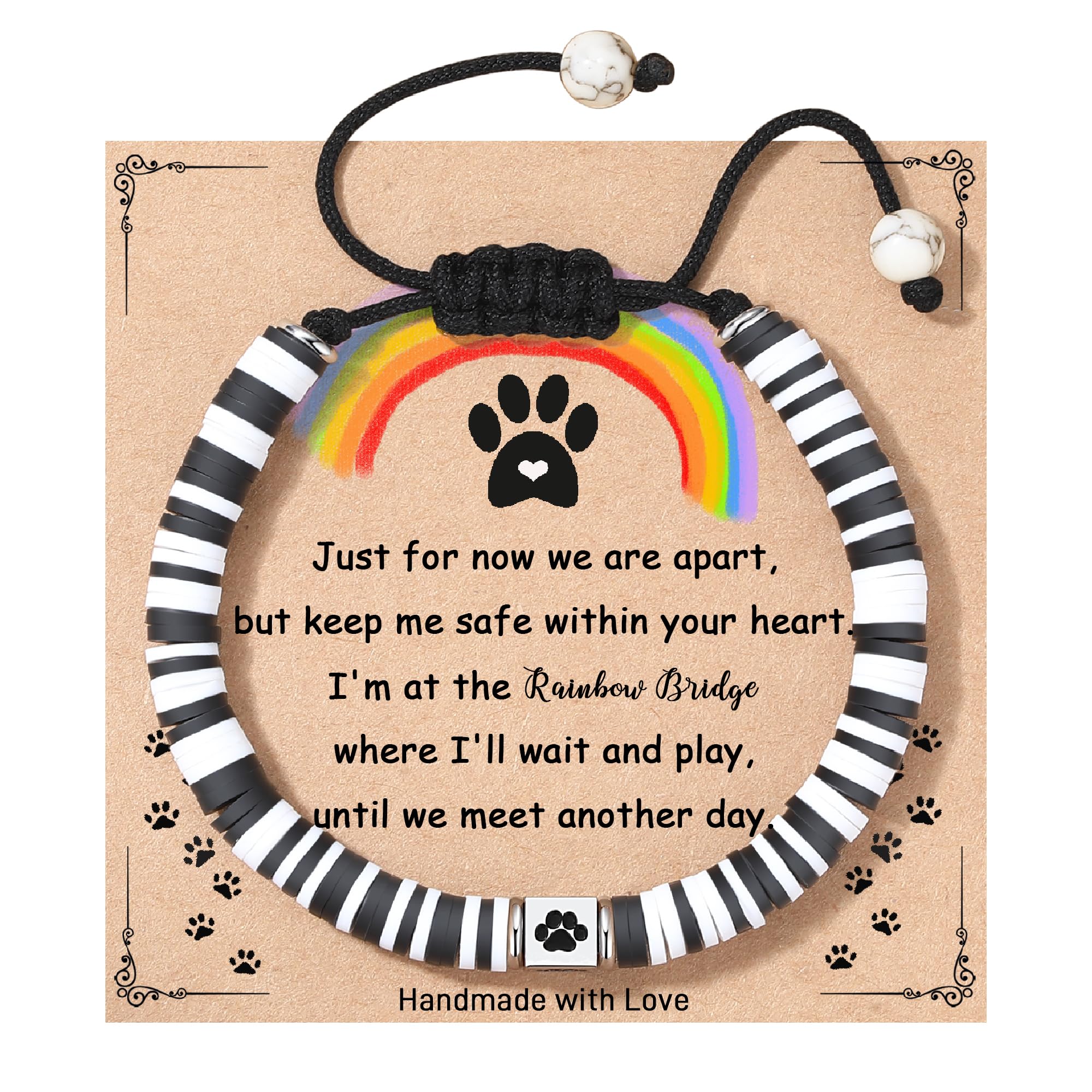 TONY & SANDY Pet Memorial Gifts for Dogs, Loss of Dog Memorial Gifts, Pet Sympathy Memorial Bracelet for Boys Girls Who Loss of 