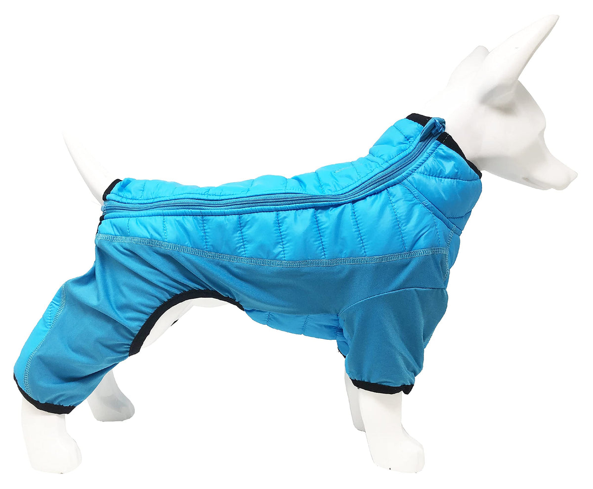 Pet Life Aura-Vent Lightweight 4-Season Stretch and Quick-Dry Full Body Dog Jacket, MD, Blue