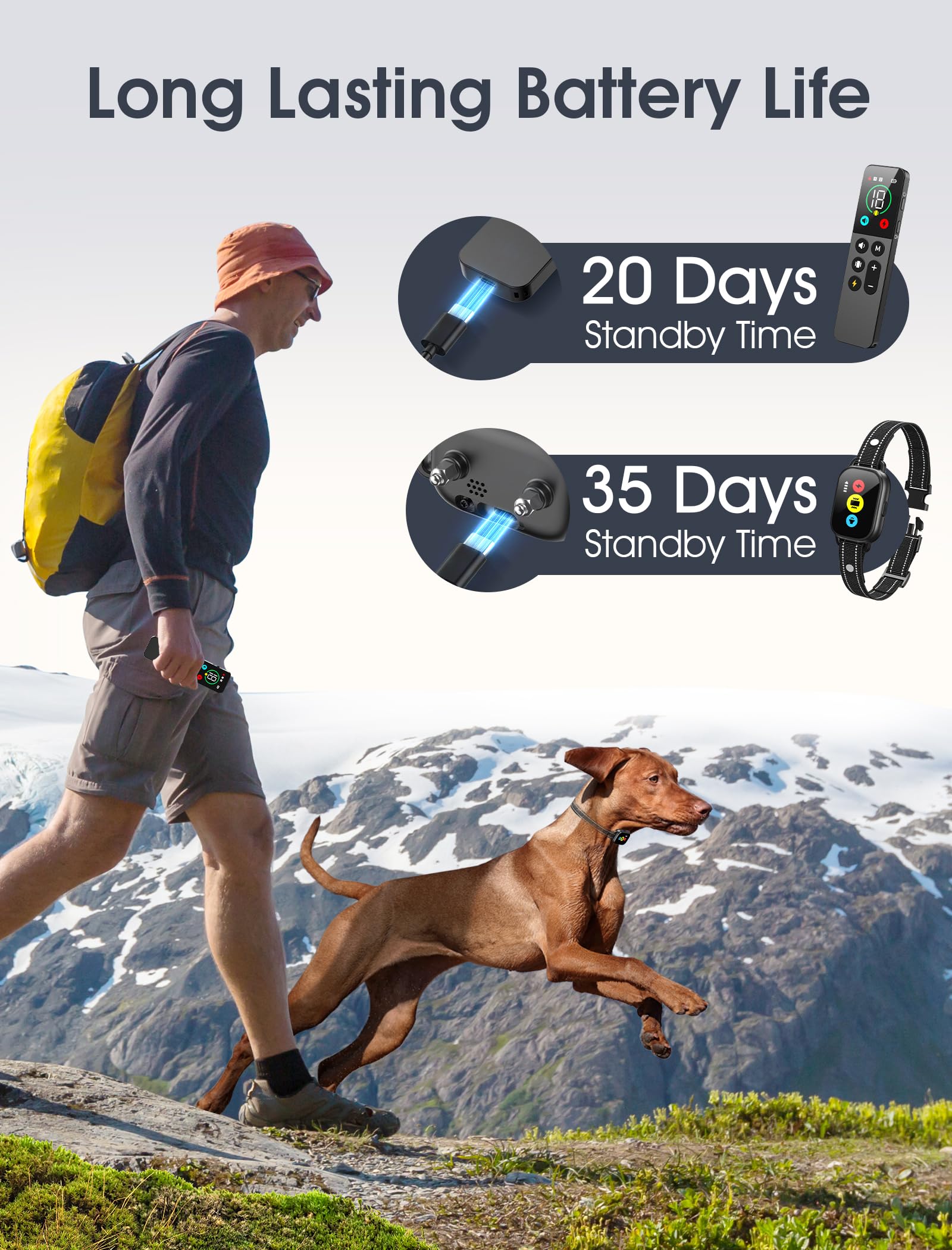 Dog Training Collar With Remote, Smart Dog Shock Collar With 3 Training Modes And Training Icons, Waterproof Electric Dog Shocke