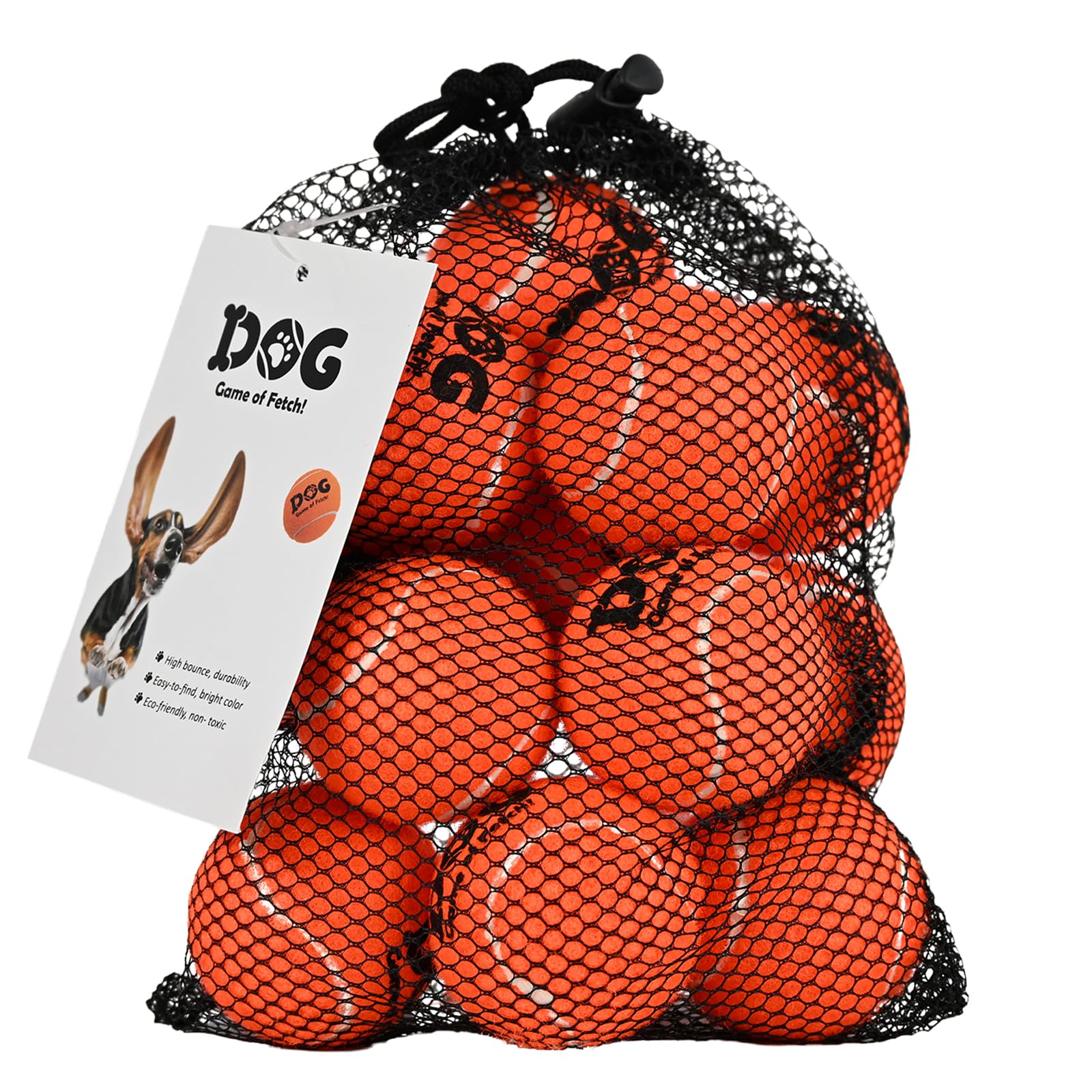 AMA SPORT Small Tennis Balls for Dogs 12 Pack 2.0 Orange Dog Tennis Balls for Puppy Small Dog Toys, Designed for Dogs Floating, 