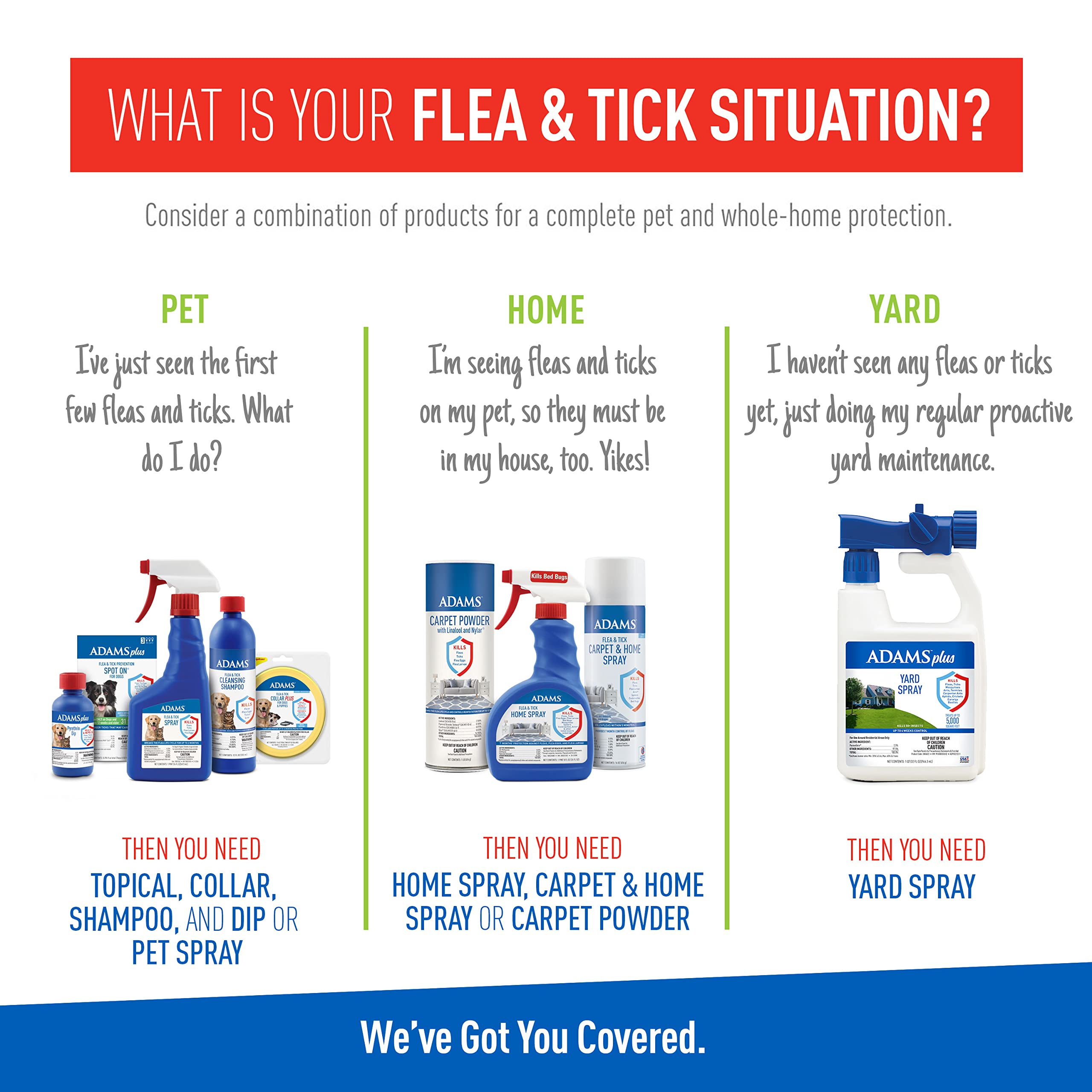 Adams Plus Flea & Tick Prevention Spot On for Dogs 31-60 Pounds | 12 Weeks & Older, 3-Month Supply, Kills Fleas, Flea Eggs, Flea